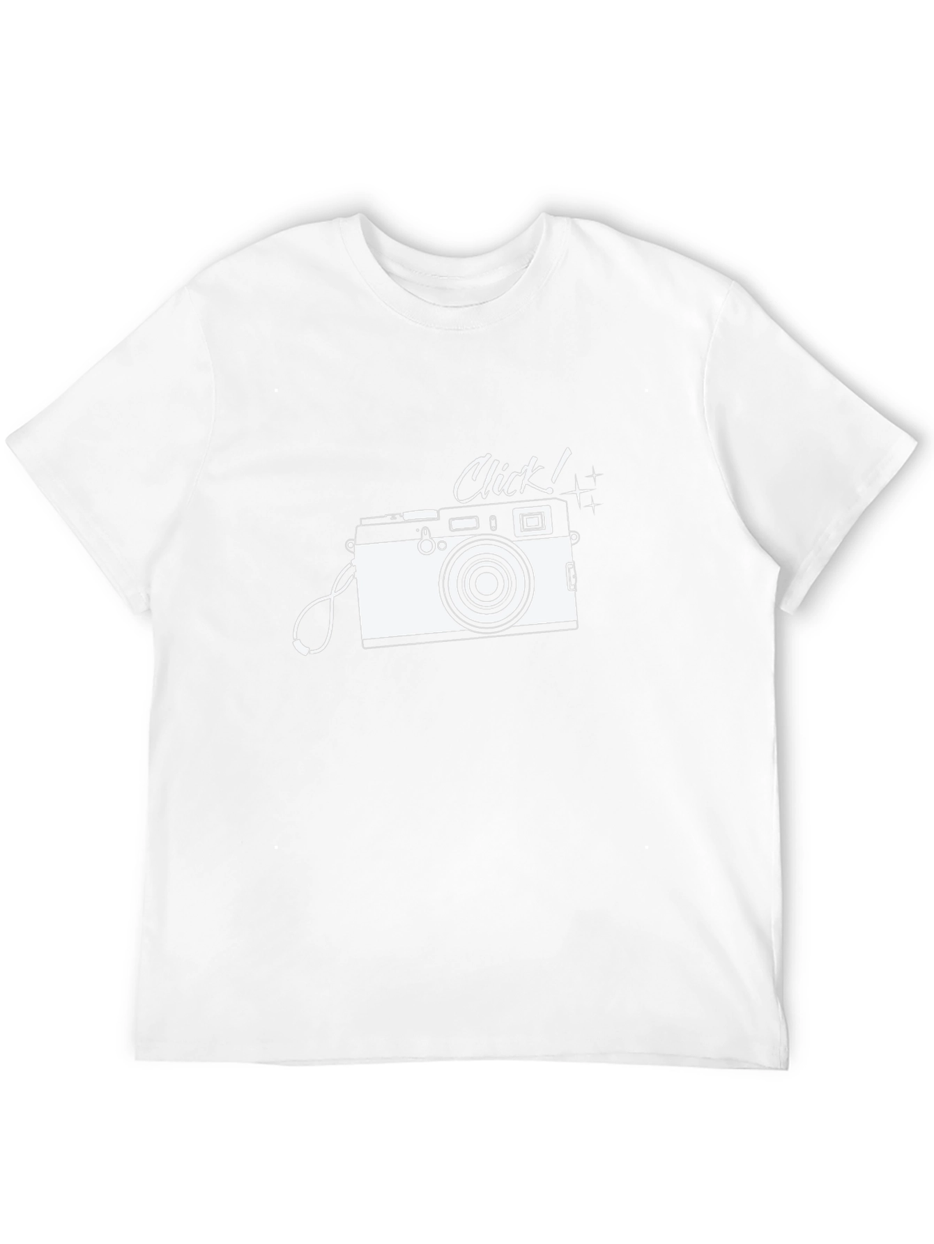 Retro Camera Click Graphic Tee - Black