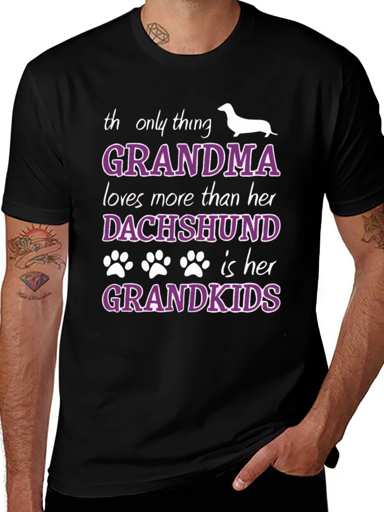 Grandma Dachshund Grandkids T-Shirt