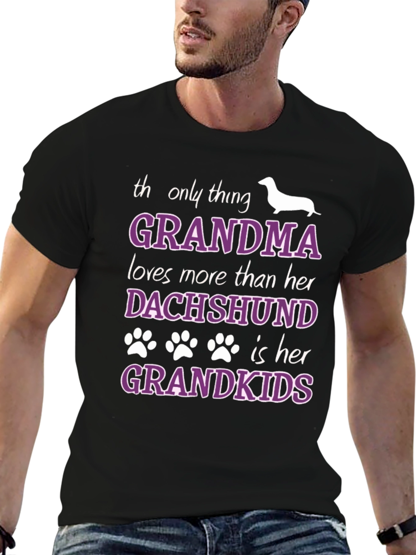 Grandma Dachshund Grandkids T-Shirt