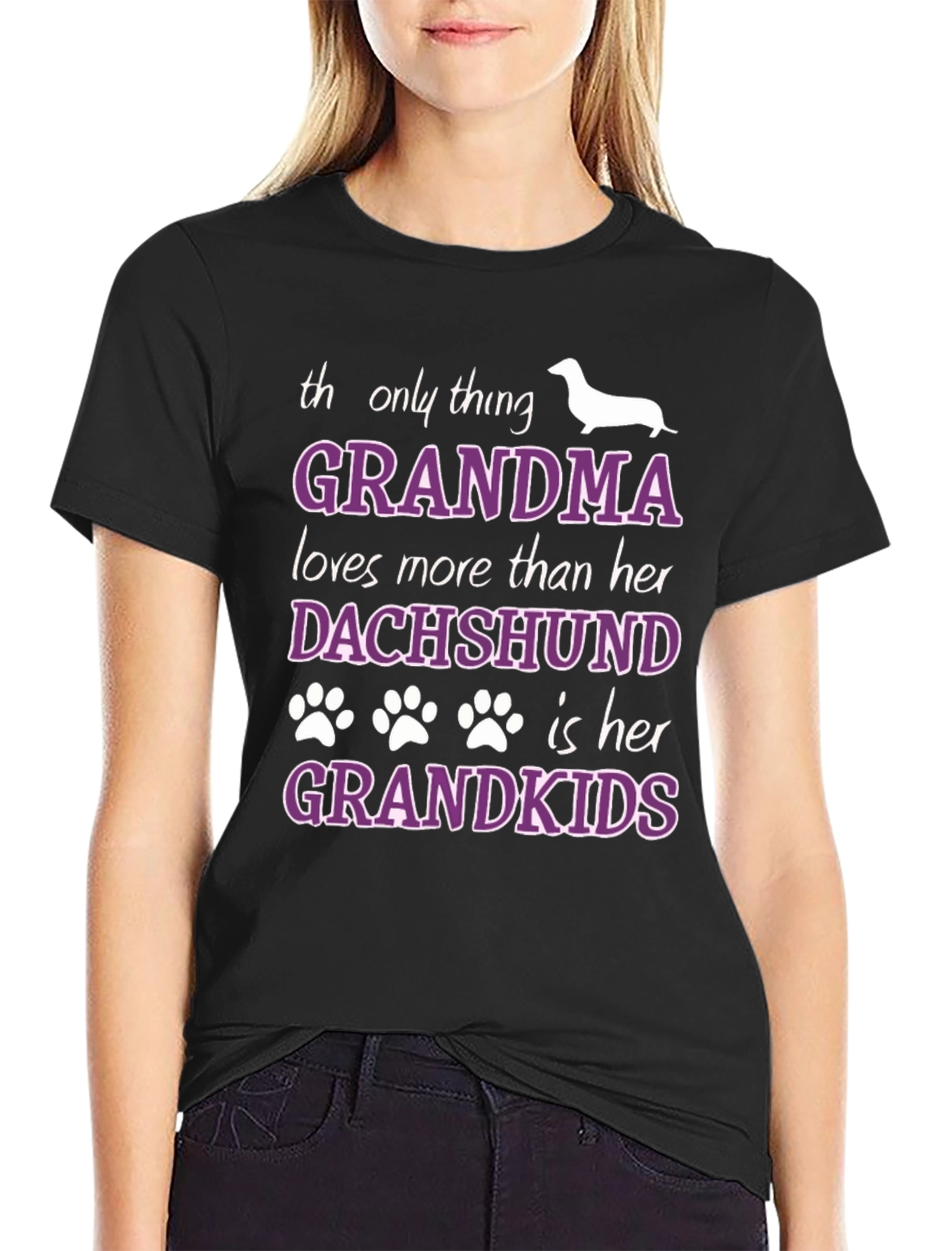 Grandma Dachshund Grandkids T-Shirt