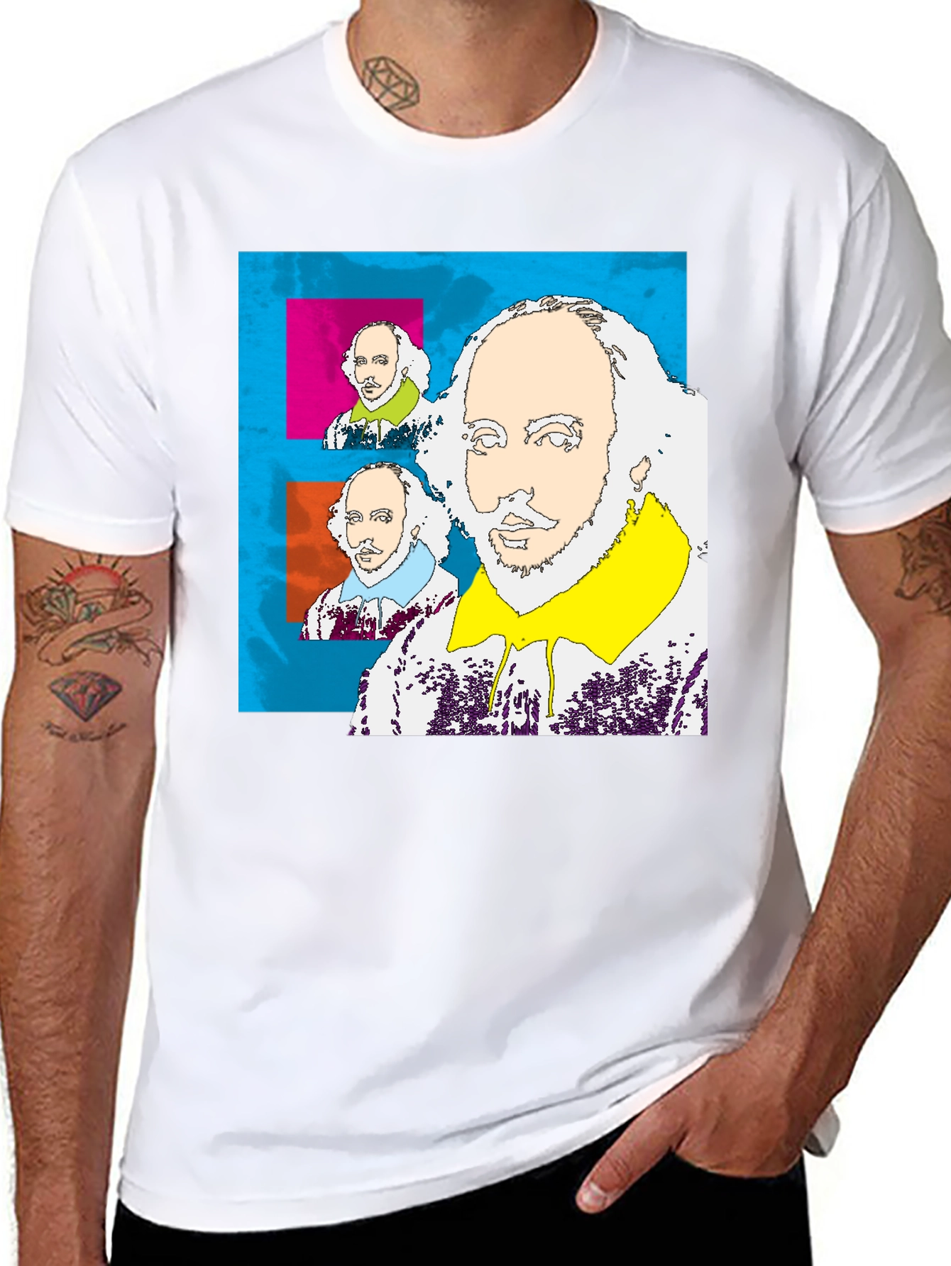 Shakespeare Pop Art T-Shirt - Bold and Unique Design
