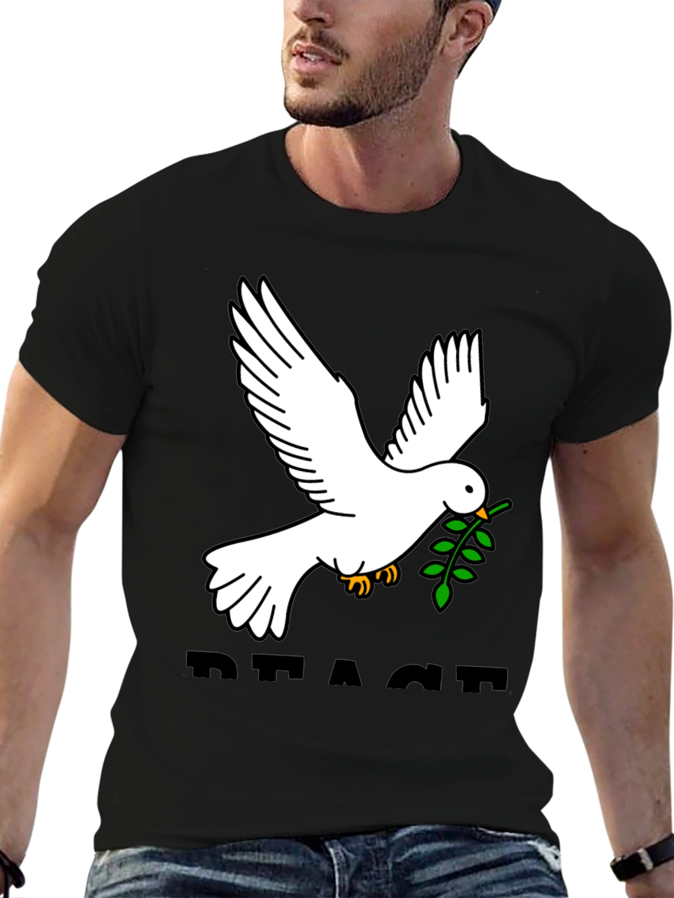 Peace Dove Graphic Tee - Black