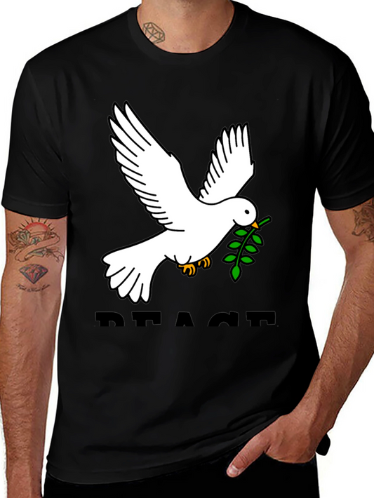 Peace Dove Graphic Tee - Black