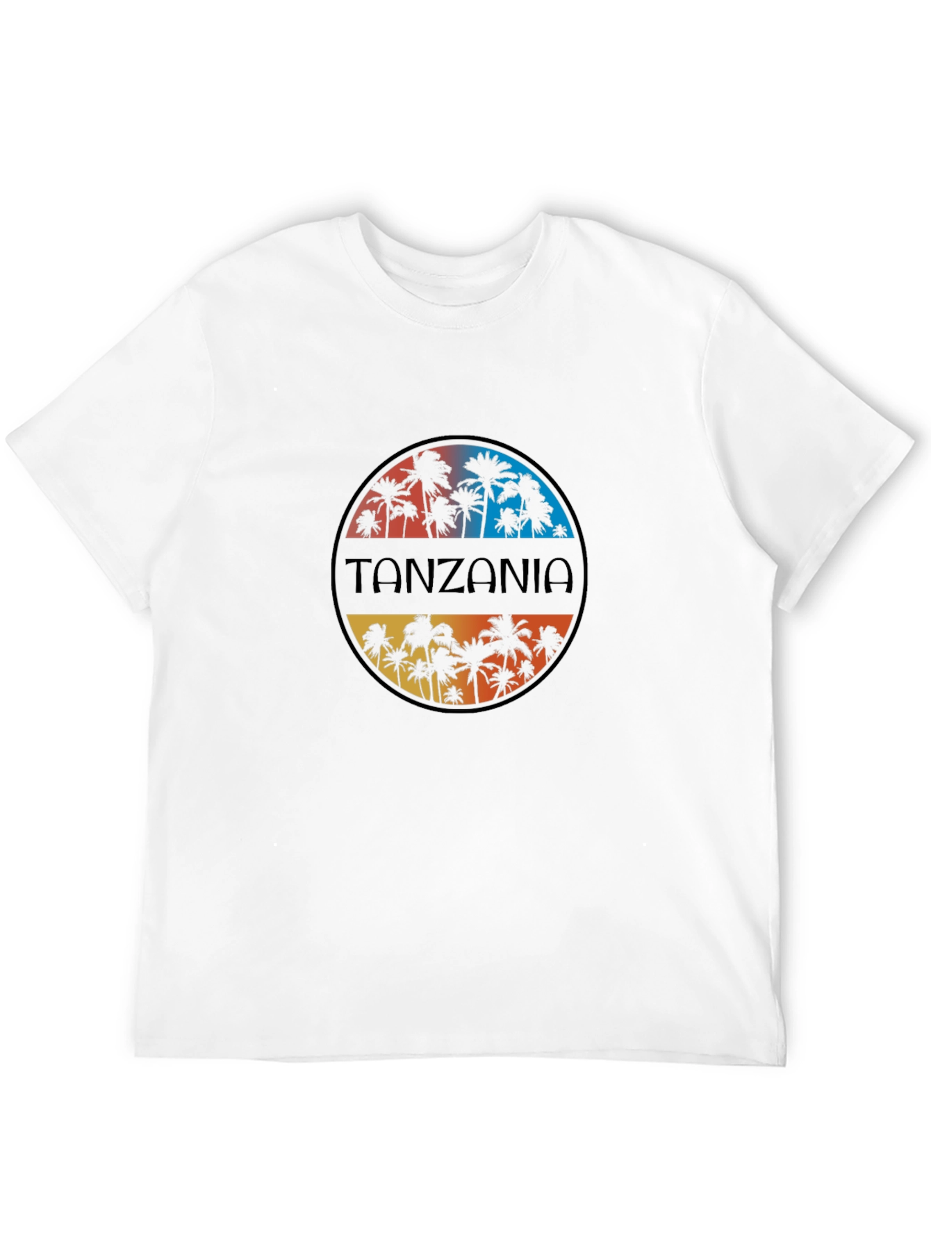 Tanzania Palm Tree Graphic Tee - Tropical Vacation Shirt