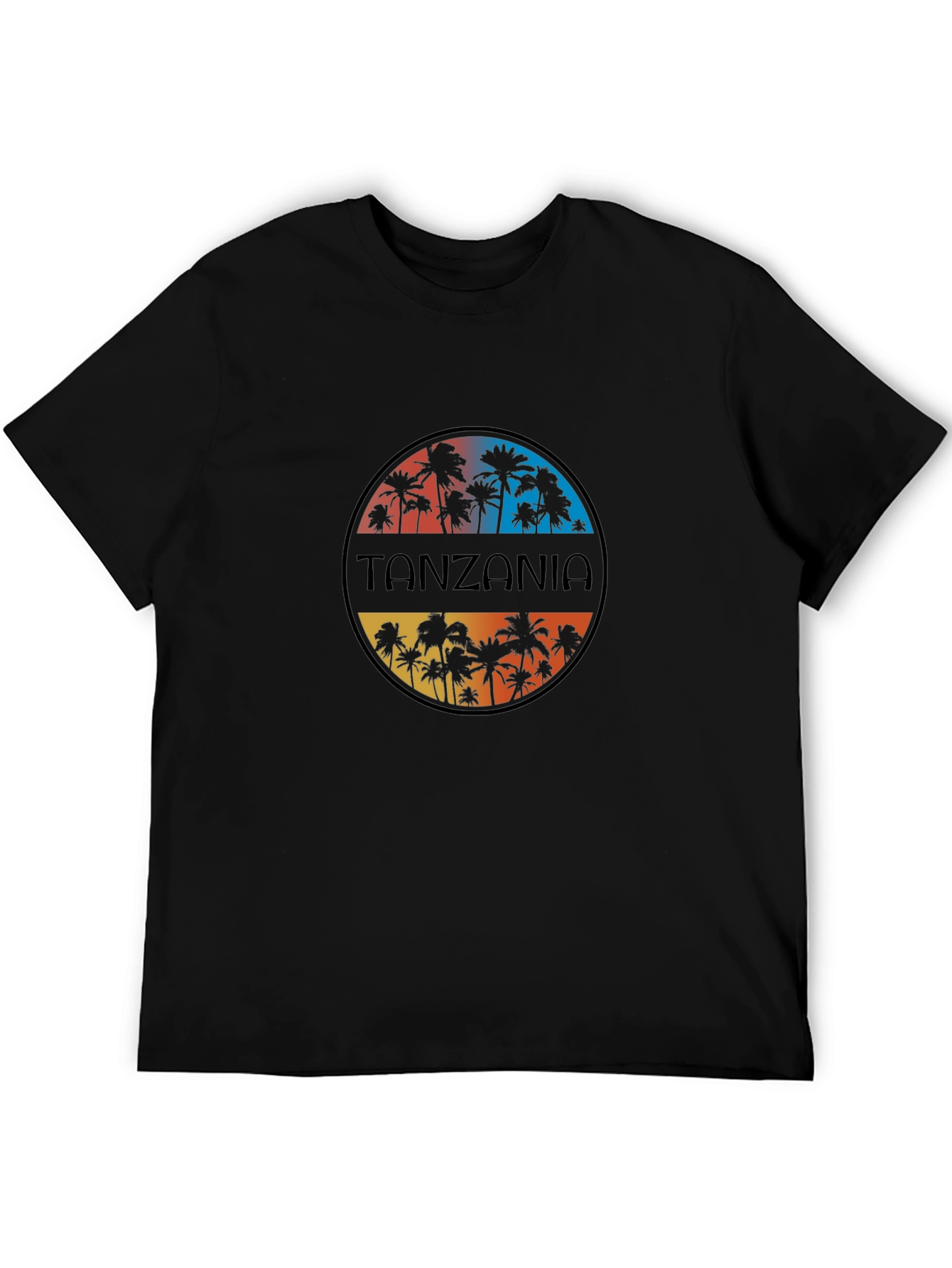 Tanzania Palm Tree Graphic Tee - Tropical Vacation Shirt