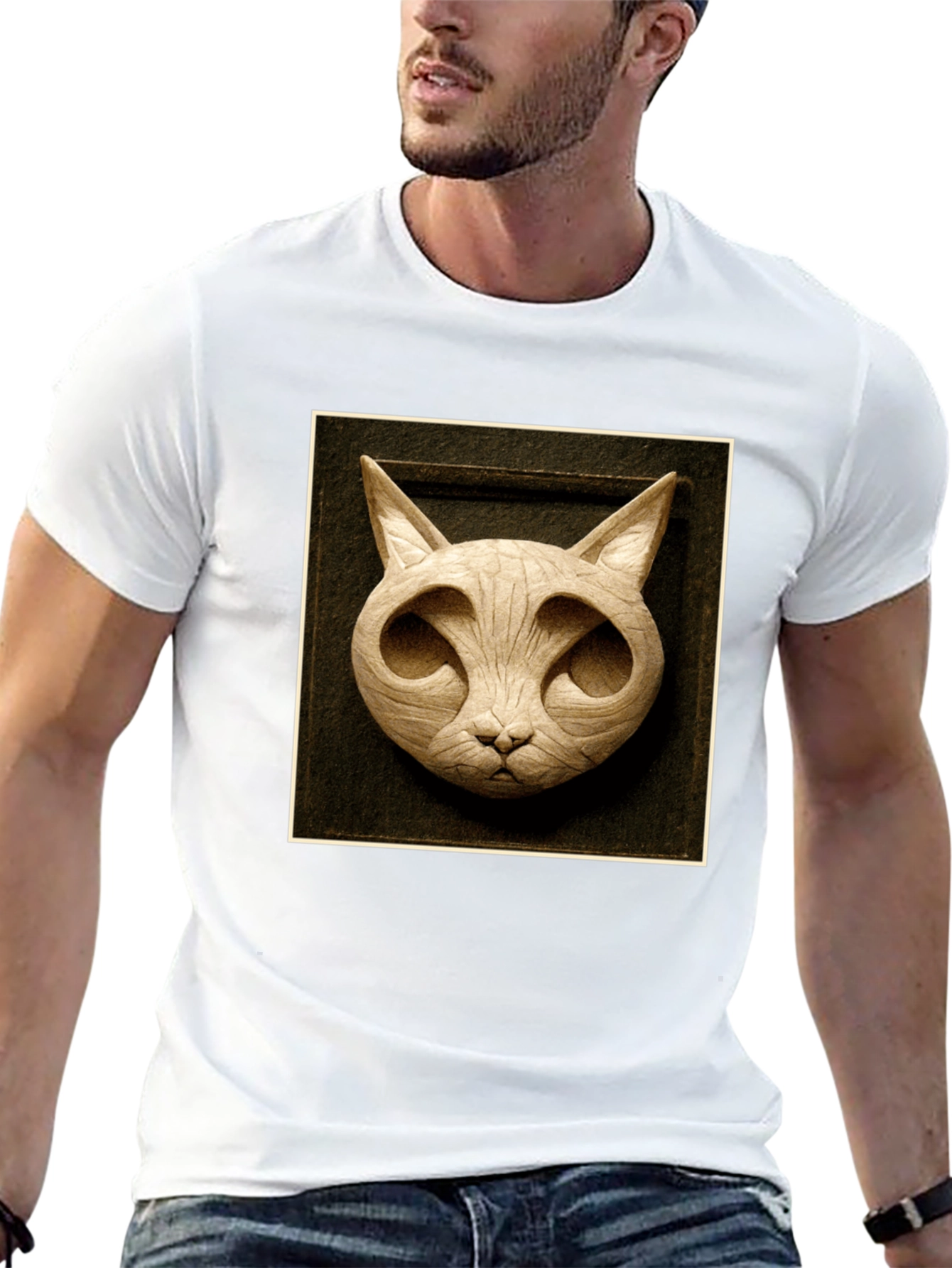 Modern Carved Cat Tee