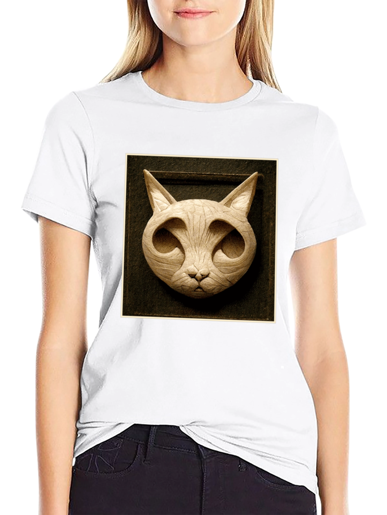 Modern Carved Cat Tee