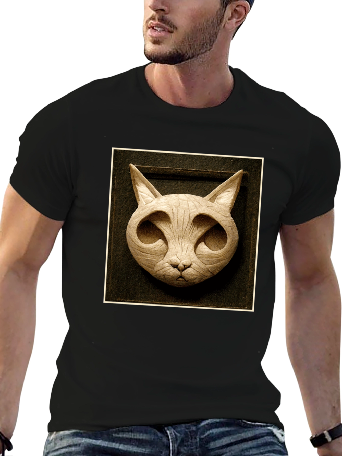 Modern Carved Cat Tee