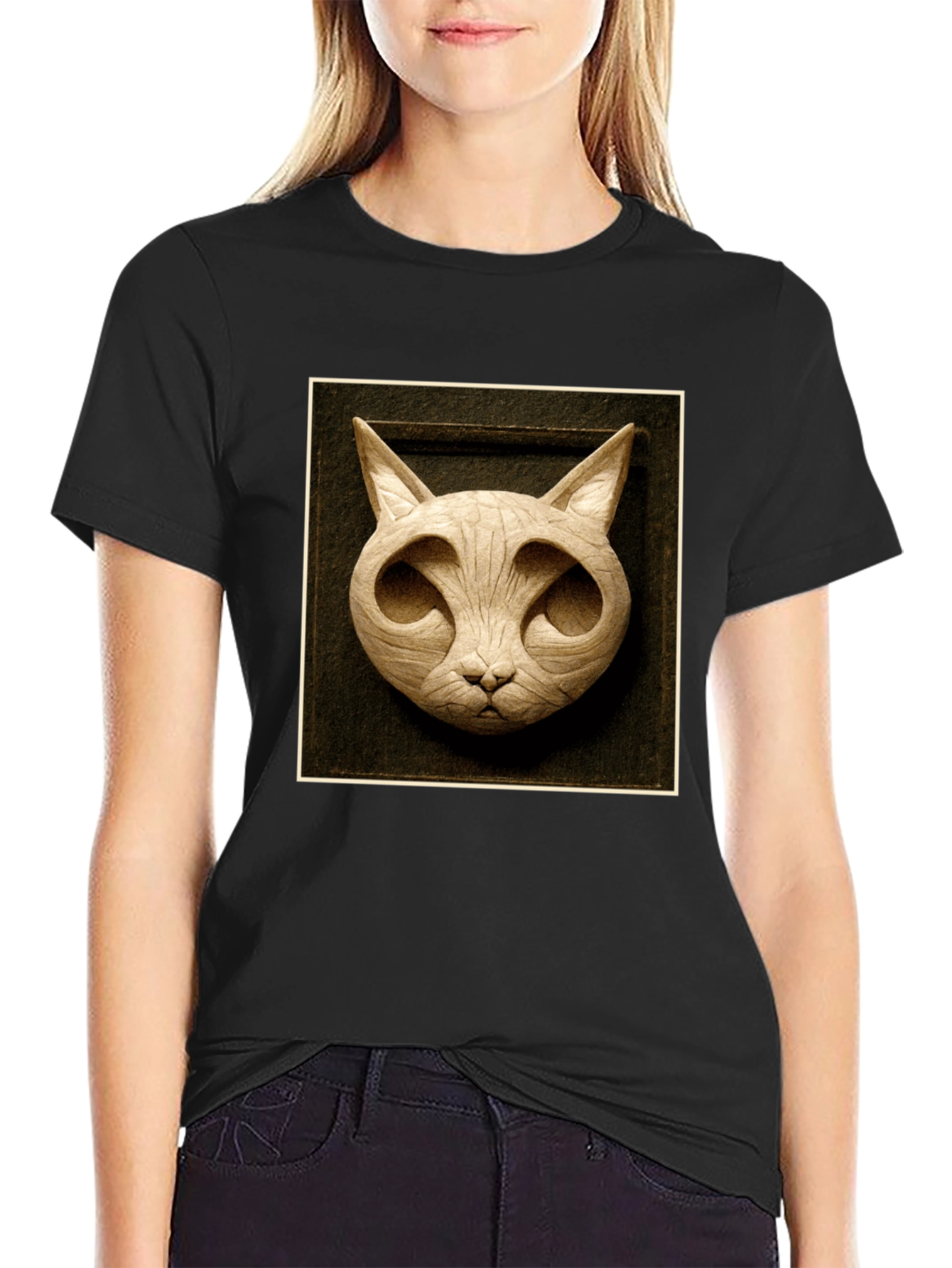 Modern Carved Cat Tee