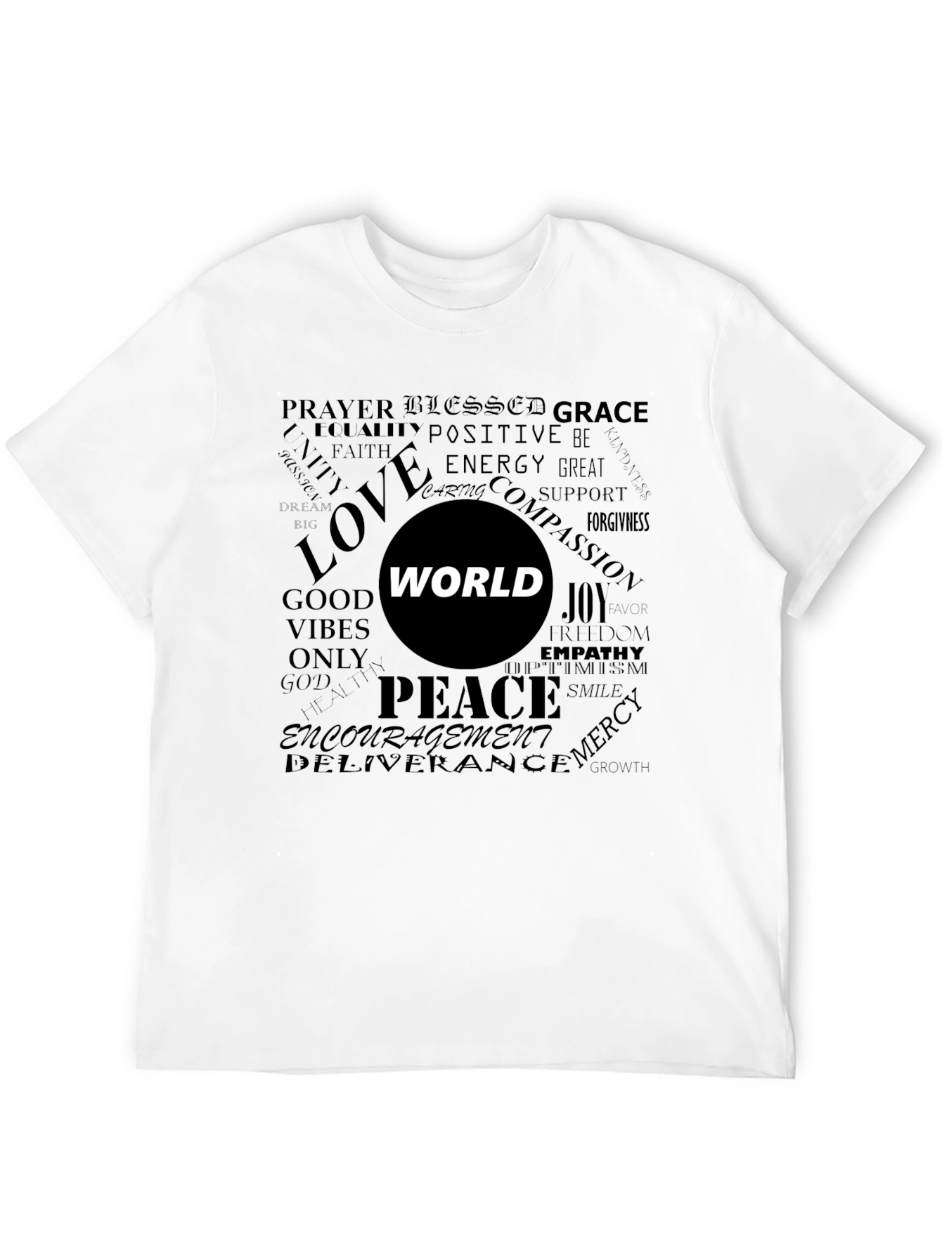 Inspirational Word Art Graphic T-Shirt