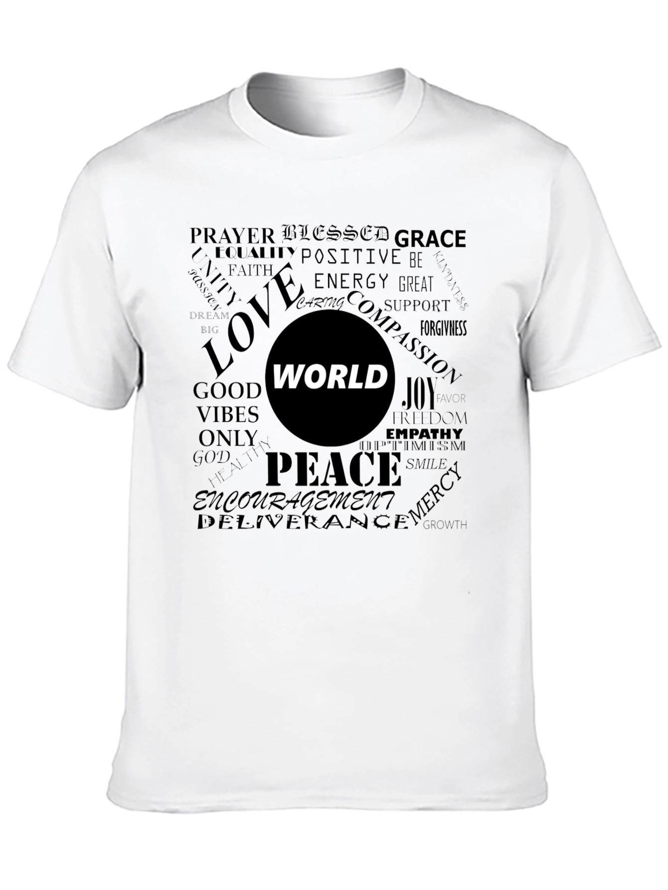 Inspirational Word Art Graphic T-Shirt