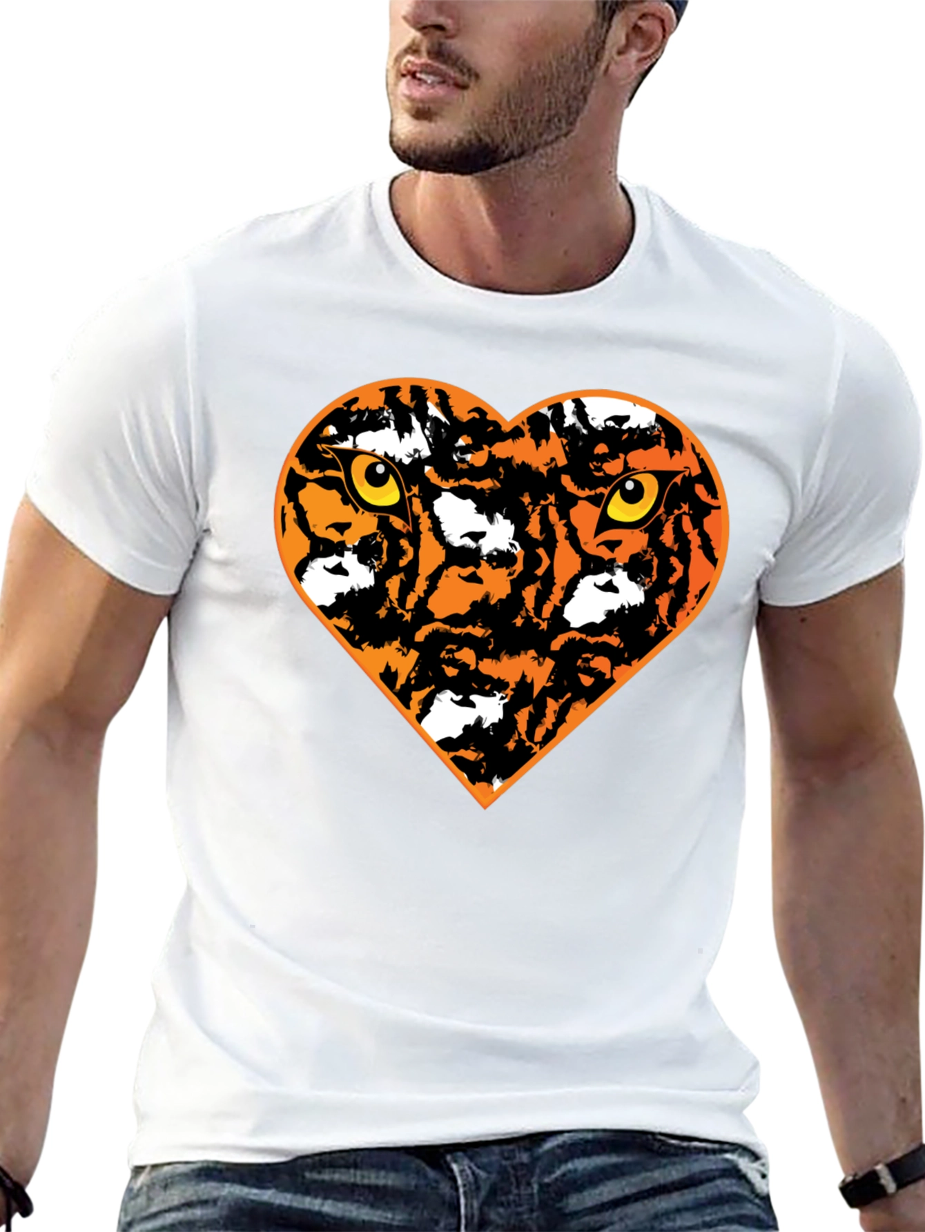 Tiger Heart Graphic T-Shirt - Black