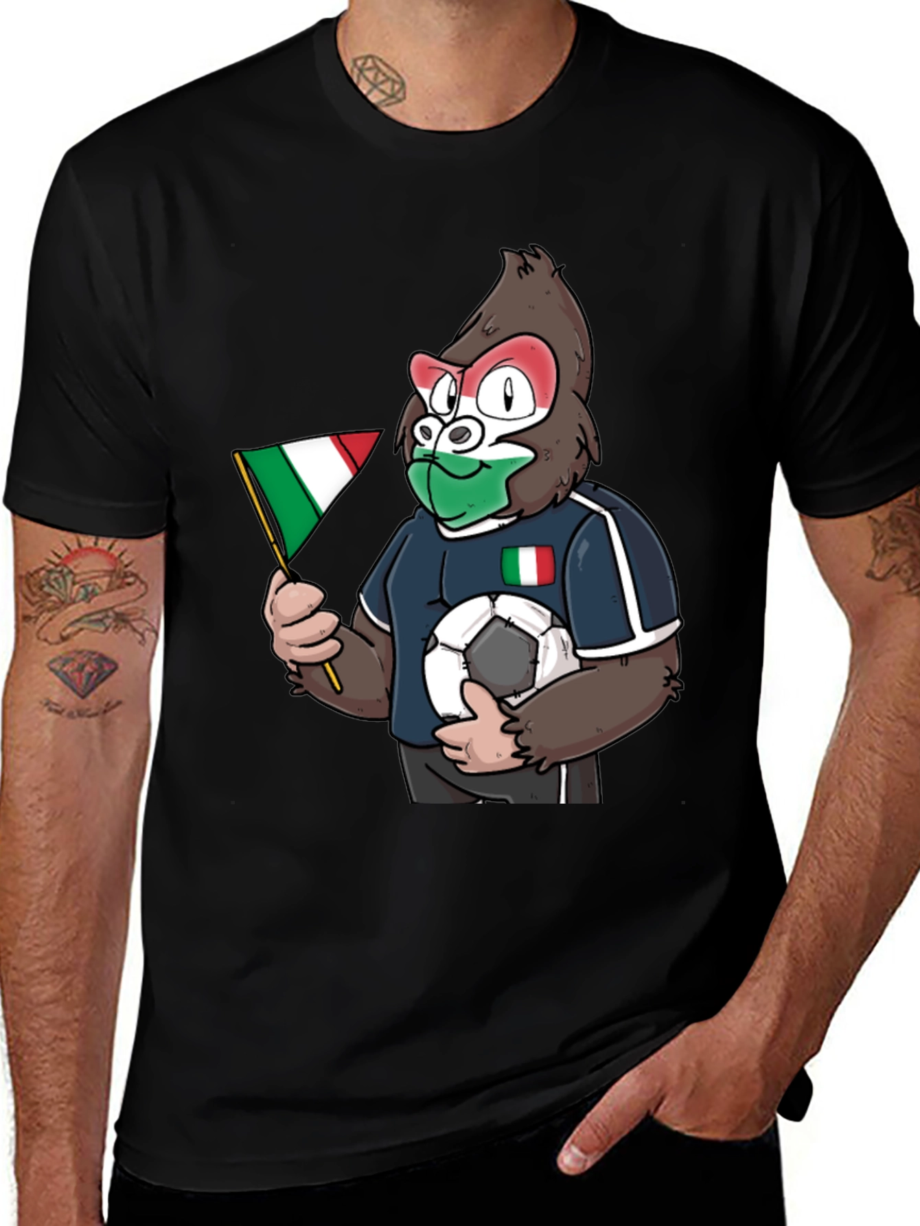 Italy Soccer Gorilla Fan T-Shirt