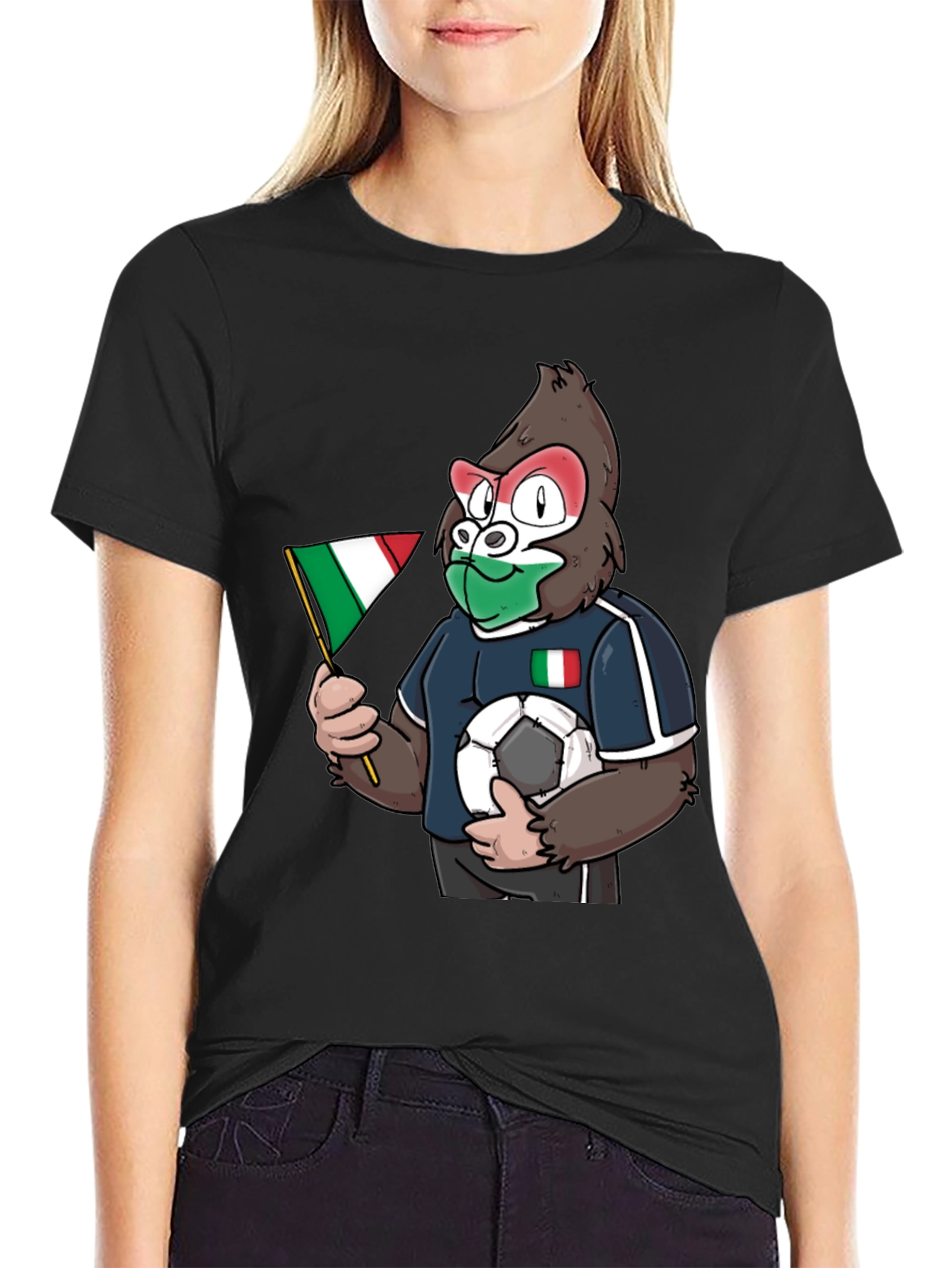 Italy Soccer Gorilla Fan T-Shirt
