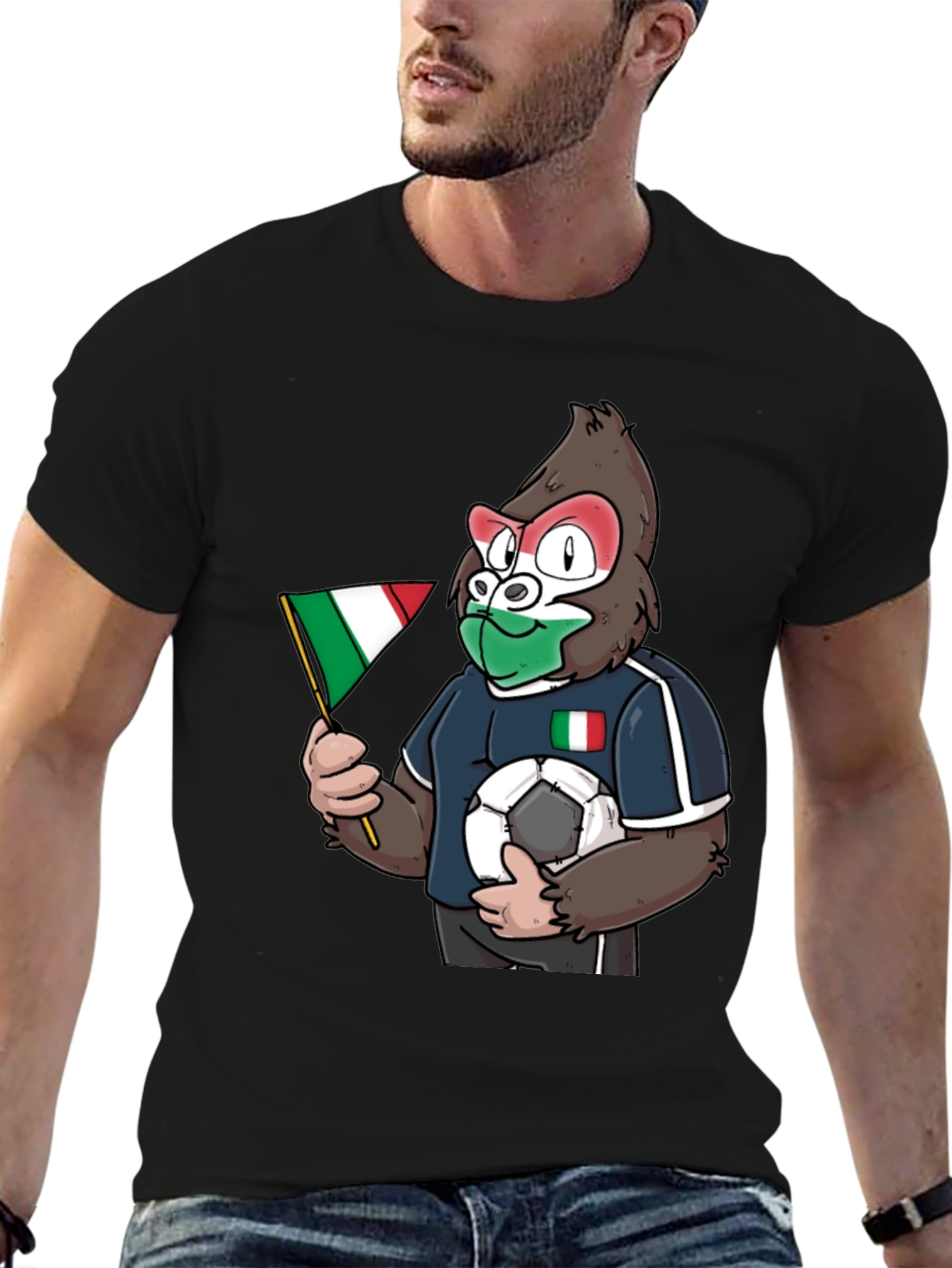 Italy Soccer Gorilla Fan T-Shirt