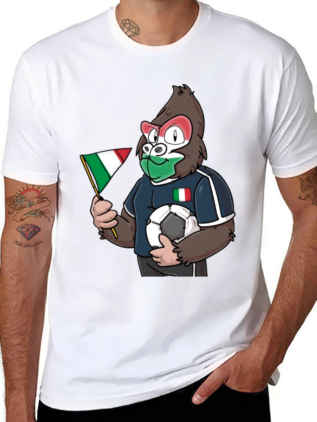 Italy Soccer Gorilla Fan T-Shirt