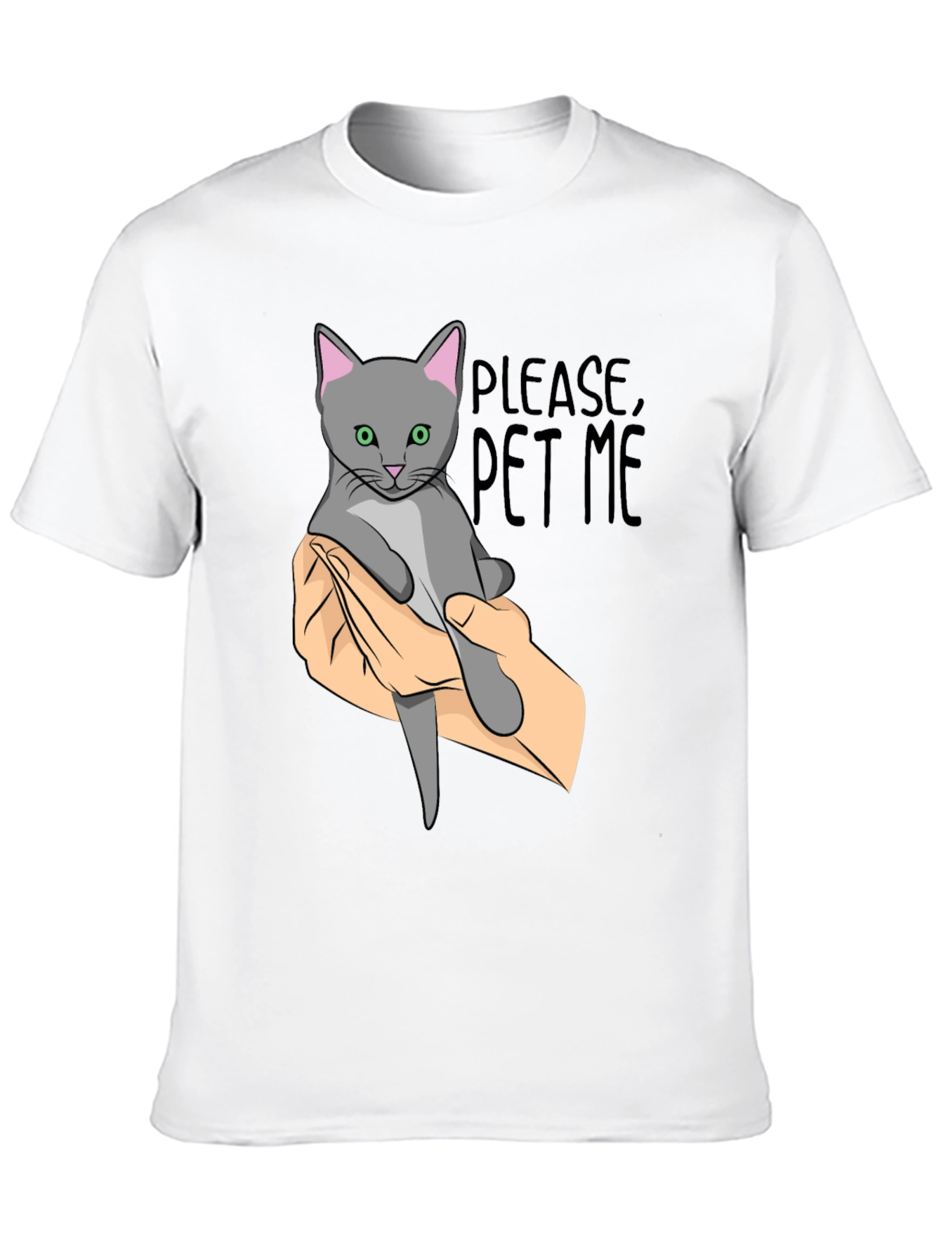 Please Pet Me Cat Graphic T-Shirt
