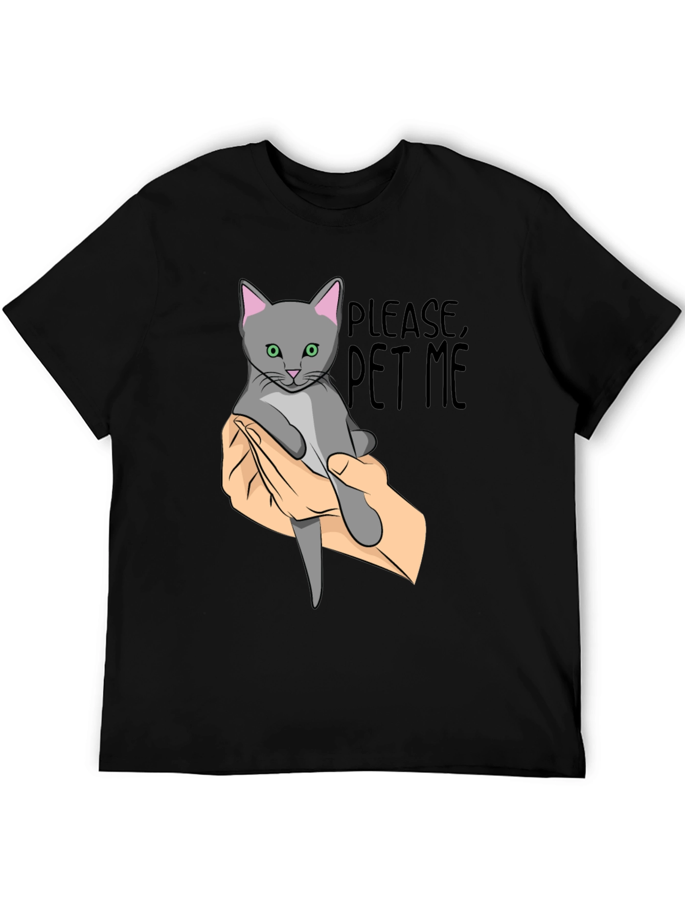 Please Pet Me Cat Graphic T-Shirt