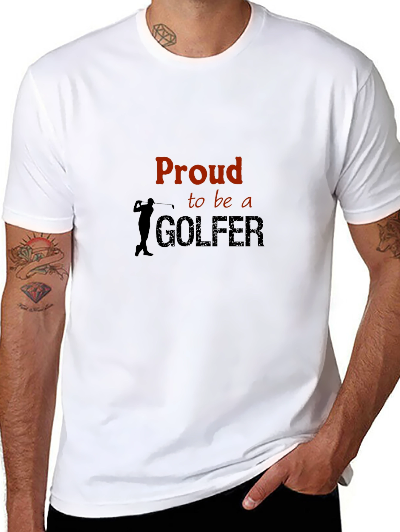 Proud Golfer Tee - Stylish Black Golf T-Shirt