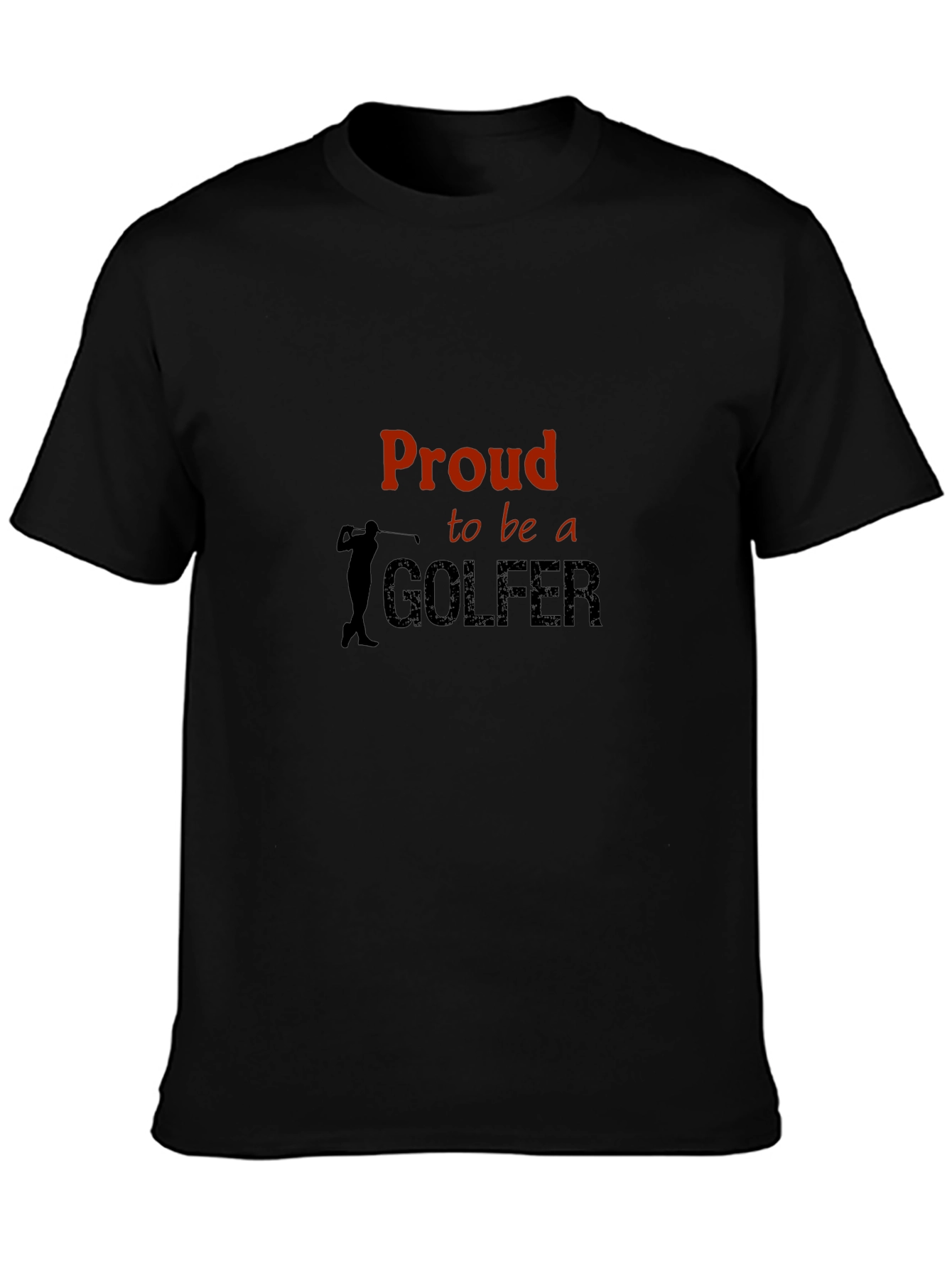 Proud Golfer Tee - Stylish Black Golf T-Shirt