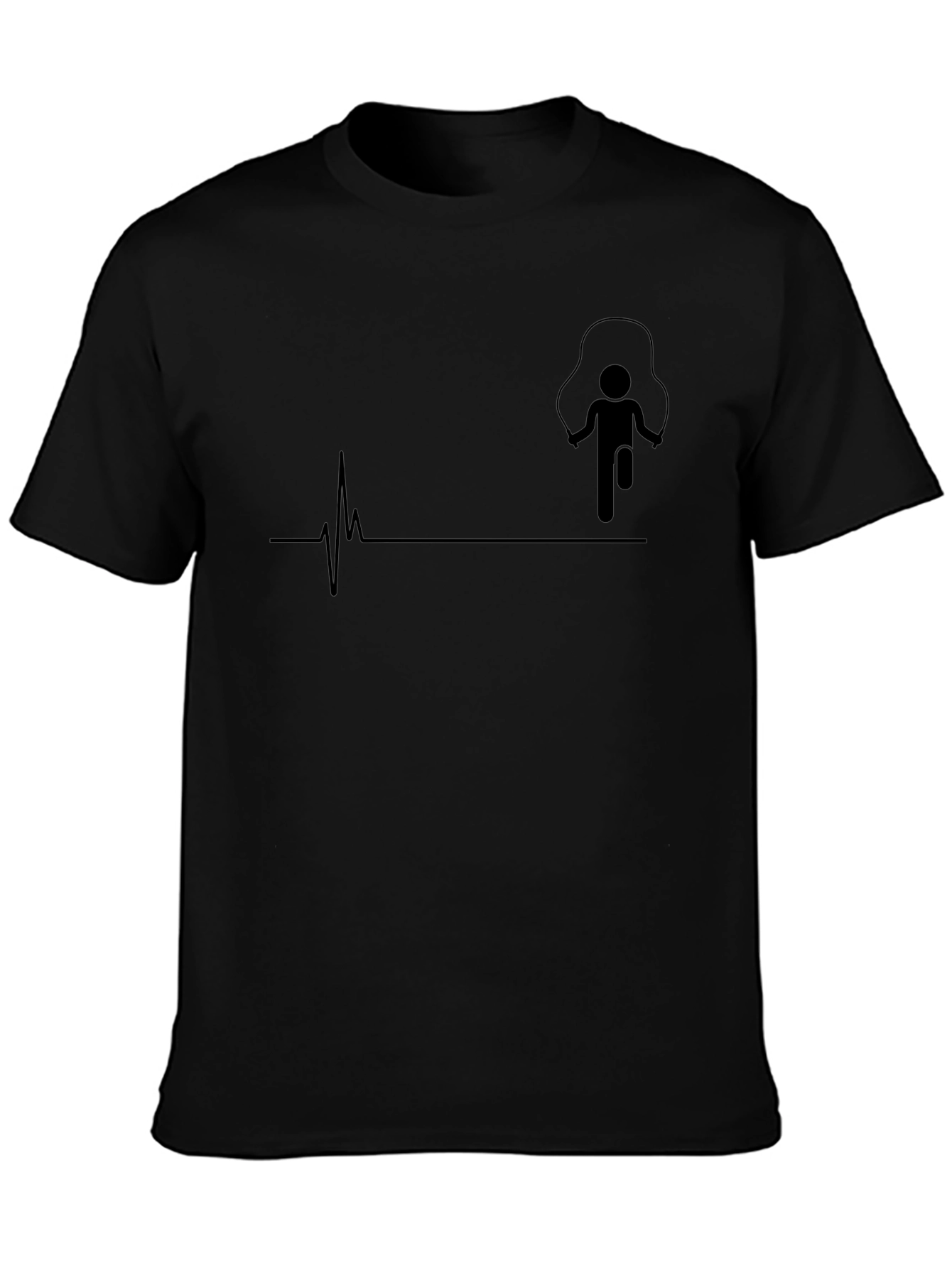 Mens Black T-Shirt - Fitness Lifeline Design