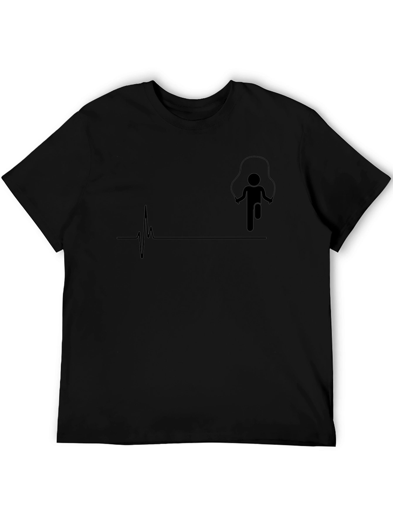 Mens Black T-Shirt - Fitness Lifeline Design