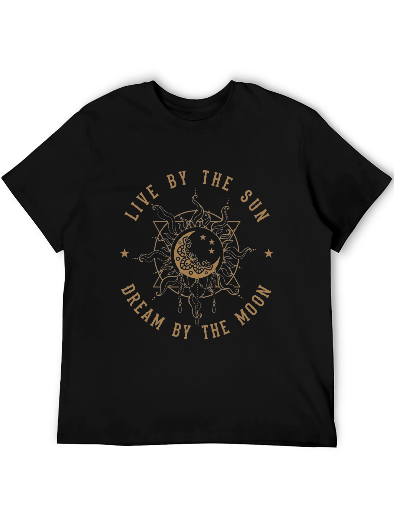 Sun & Moon Graphic Tee - Dreamy Black T-Shirt
