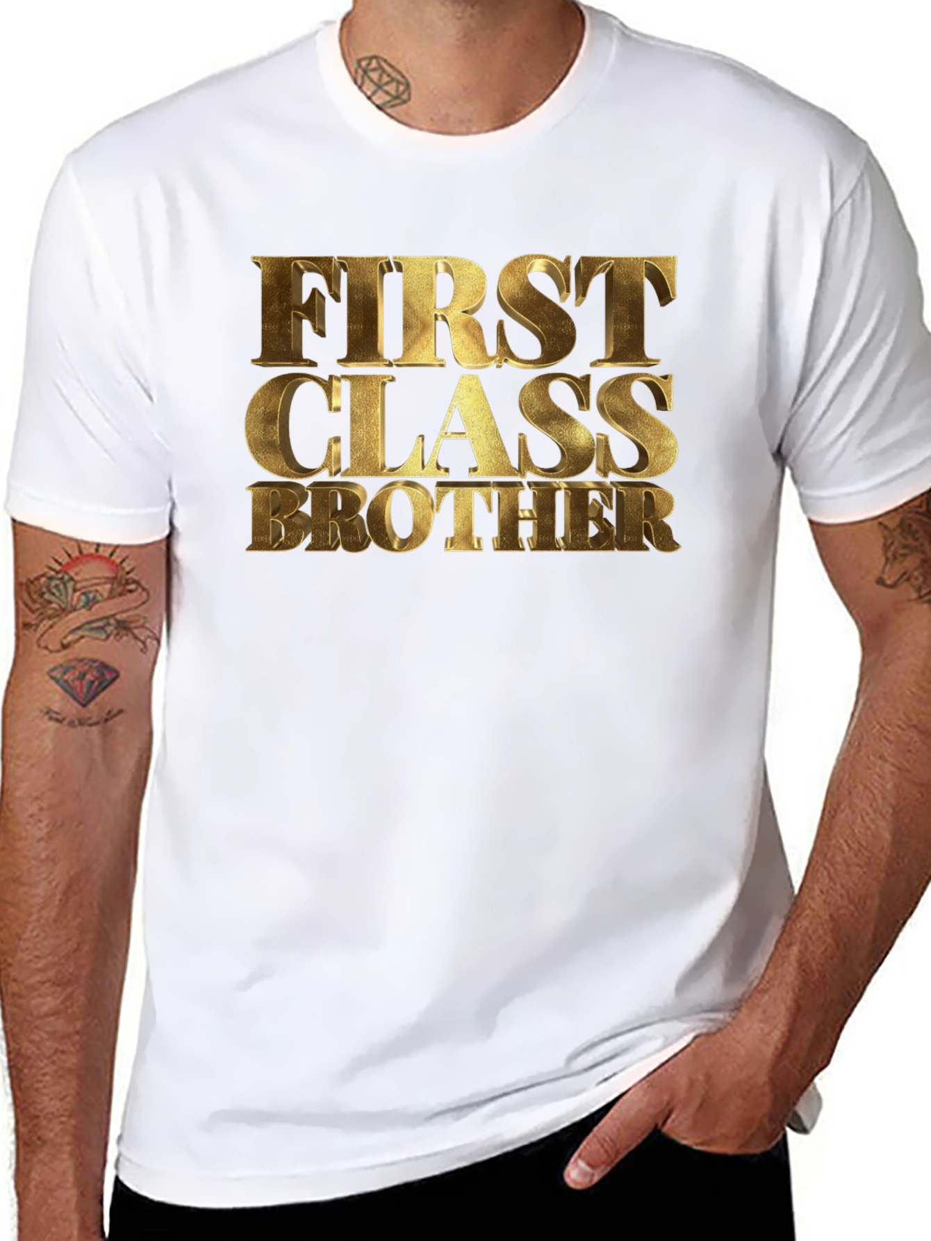 First Class Brother Black T-Shirt
