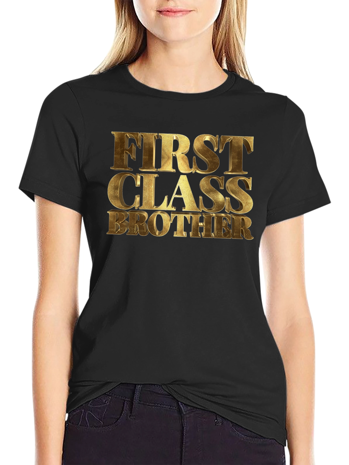 First Class Brother Black T-Shirt