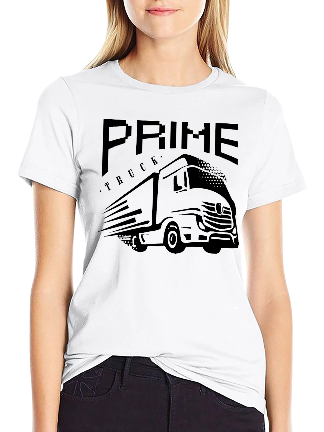 Prime Truck Graphic Print T-Shirt - Classic Black Tee