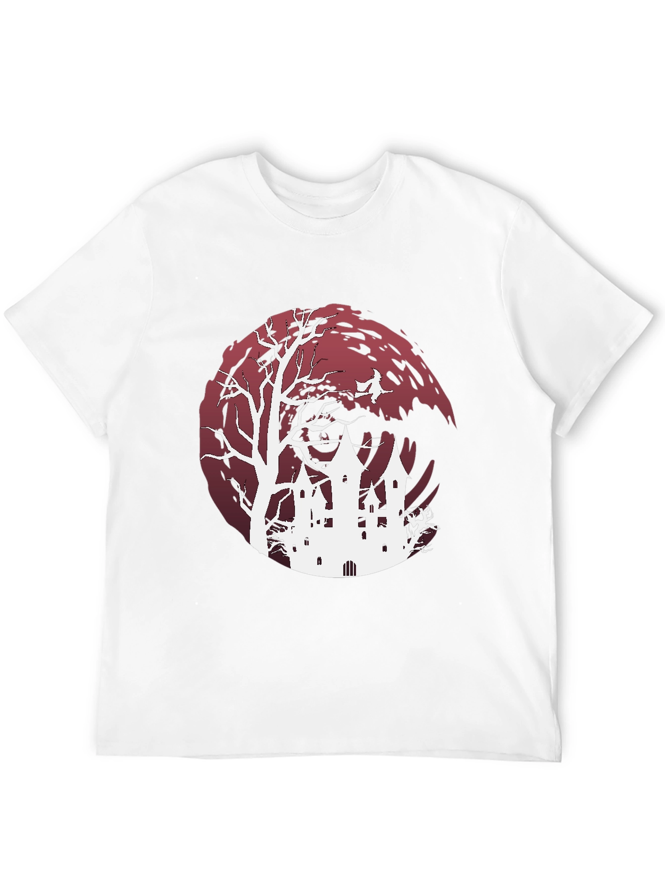 Halloween Castle Graphic Tee - Spooky Season Apparel