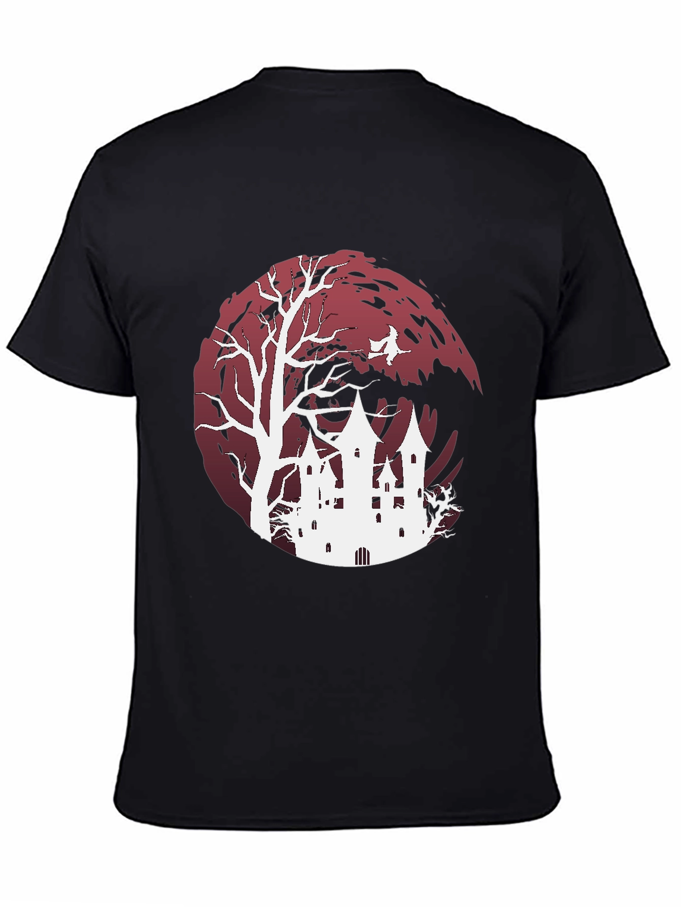 Halloween Castle Graphic Tee - Spooky Season Apparel