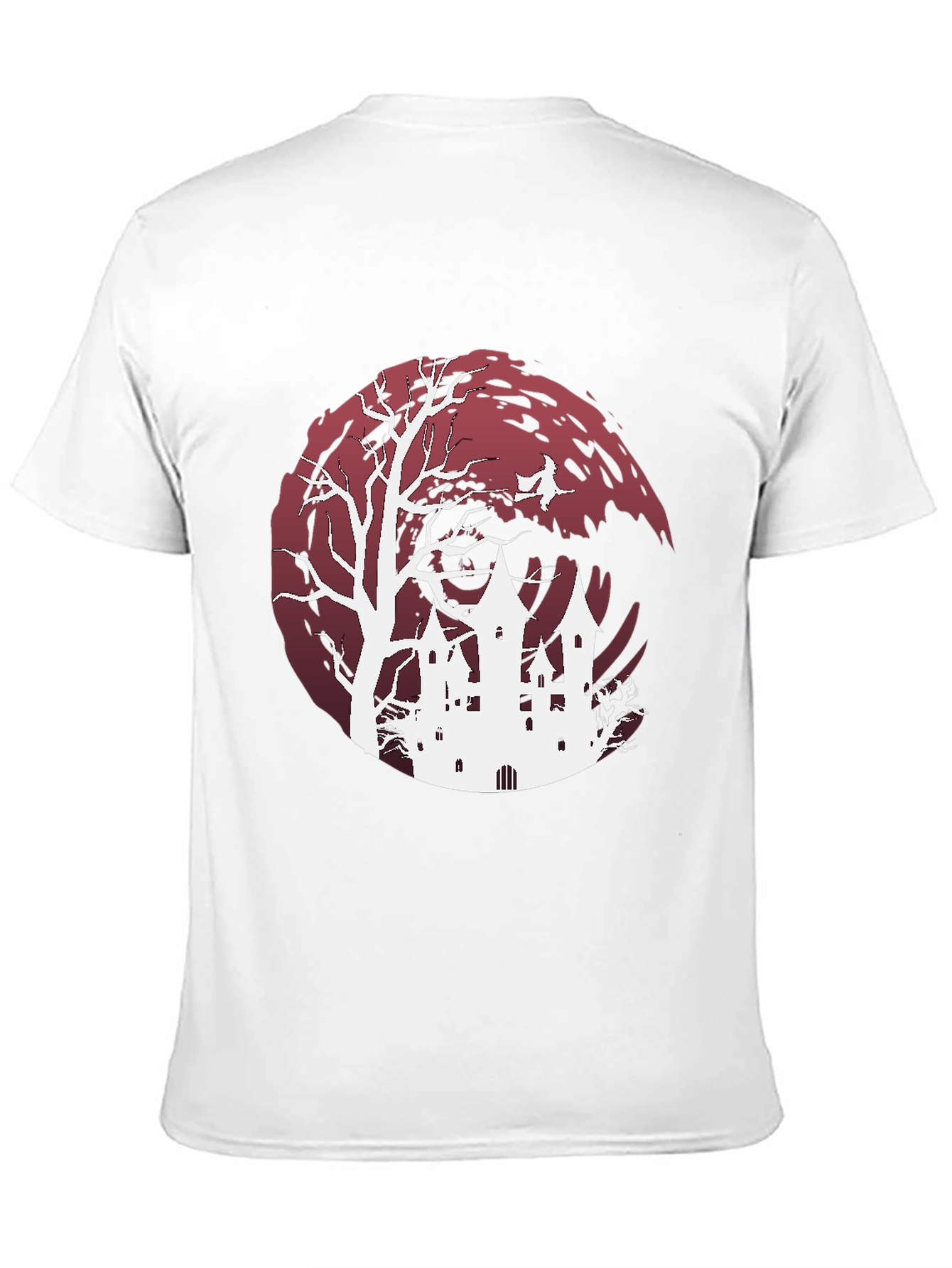 Halloween Castle Graphic Tee - Spooky Season Apparel