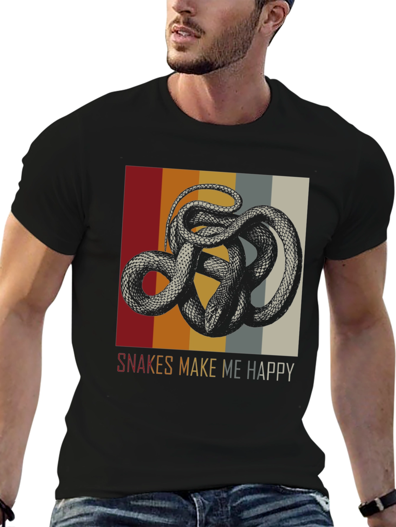 Snakes Make Me Happy Graphic Tee