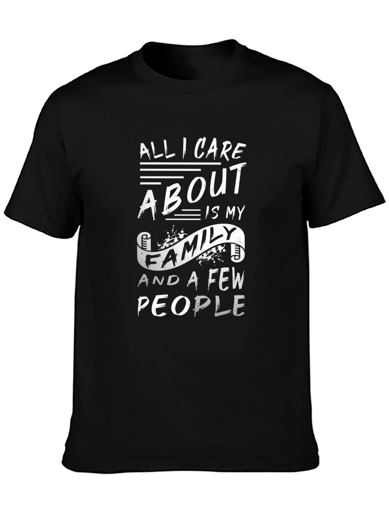 Family is Everything T-Shirt - Black Crew Neck