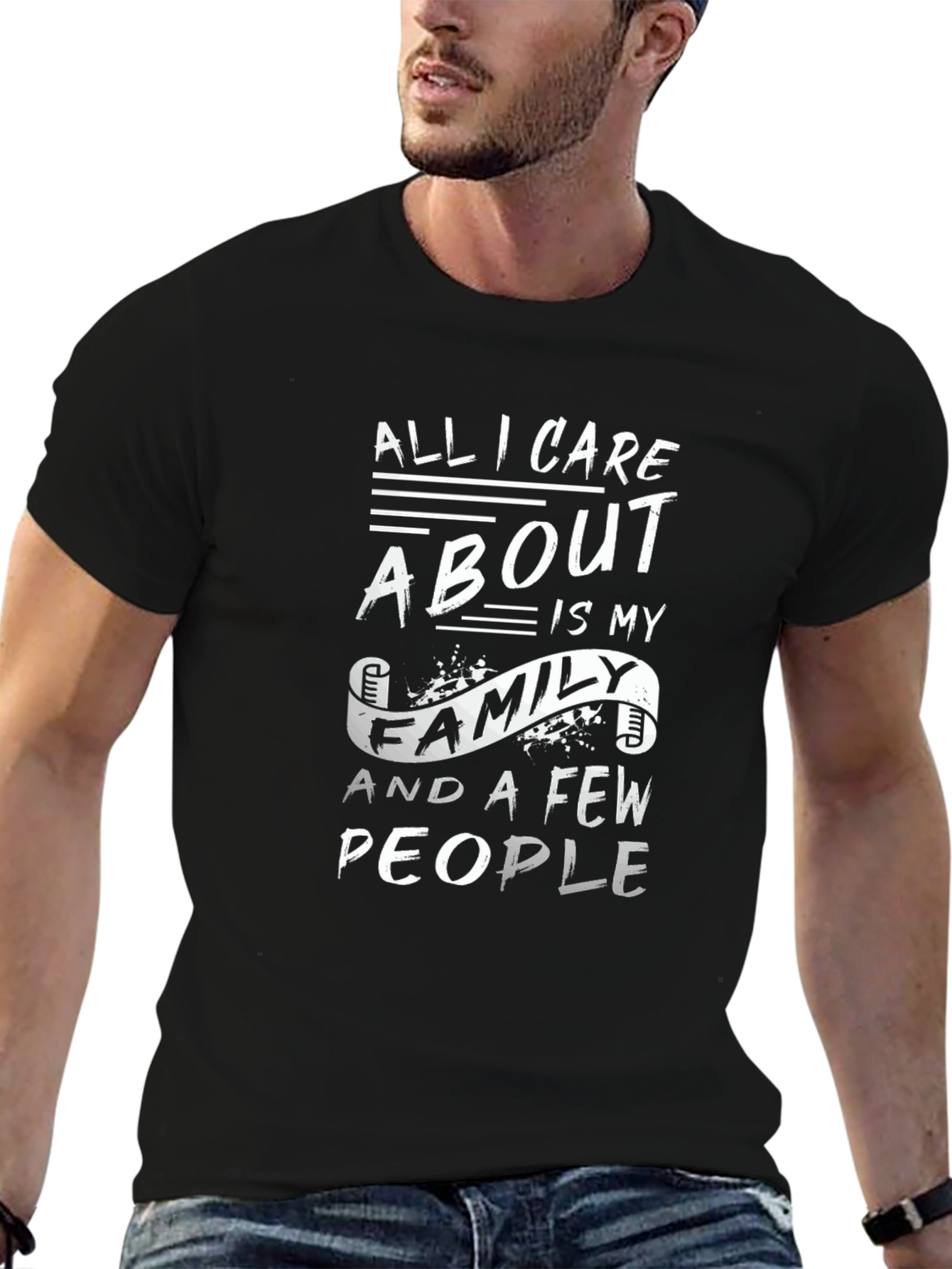 Family is Everything T-Shirt - Black Crew Neck