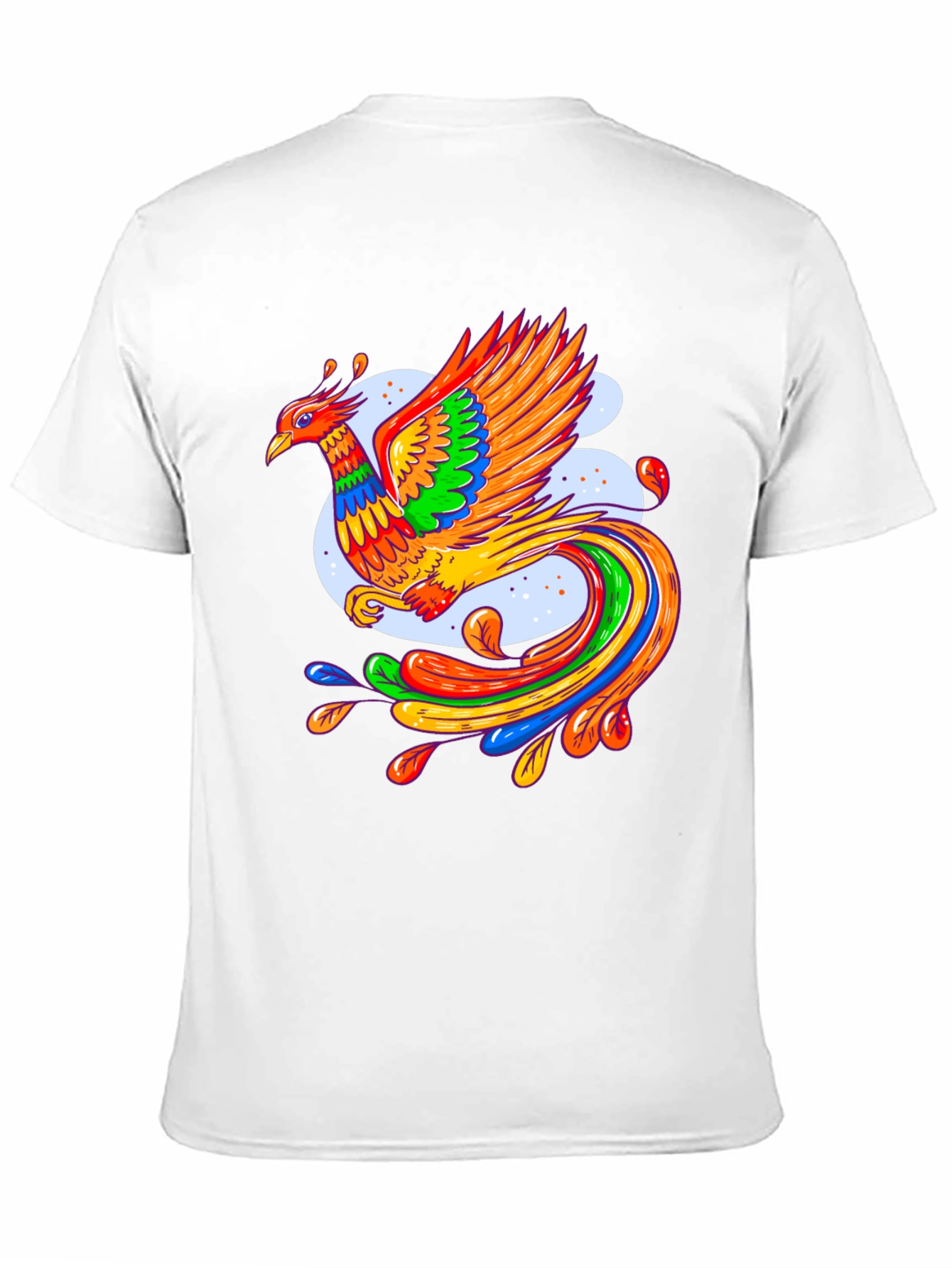 Vibrant Phoenix Graphic Black T-Shirt