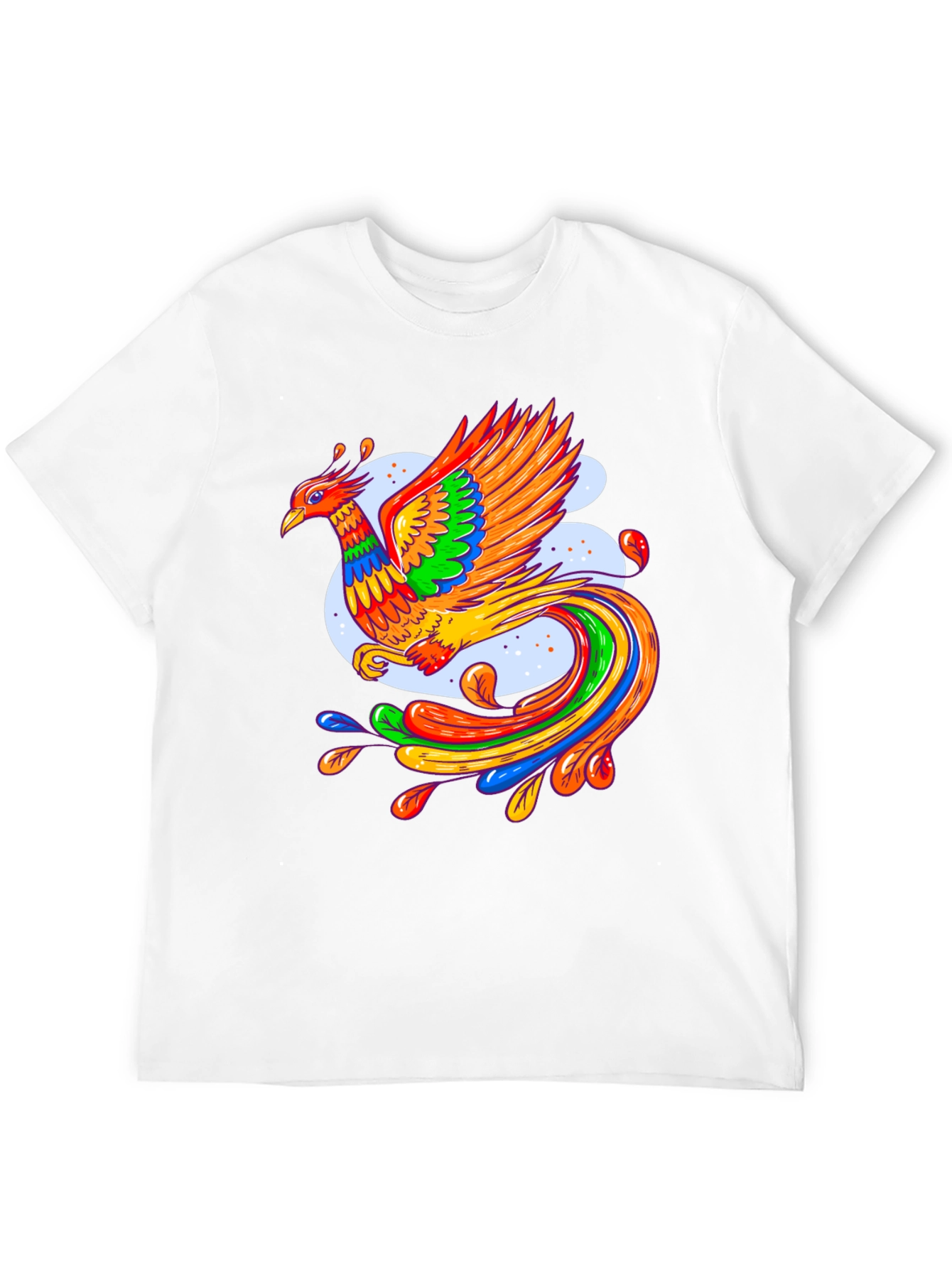 Vibrant Phoenix Graphic Black T-Shirt