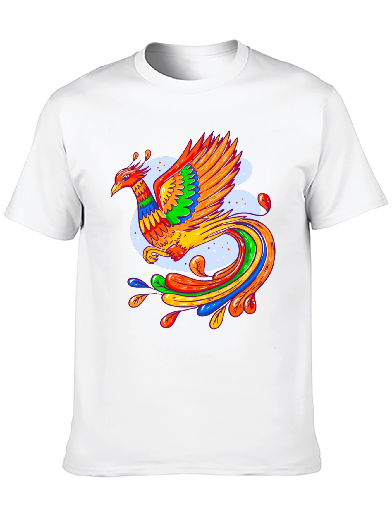 Vibrant Phoenix Graphic Black T-Shirt