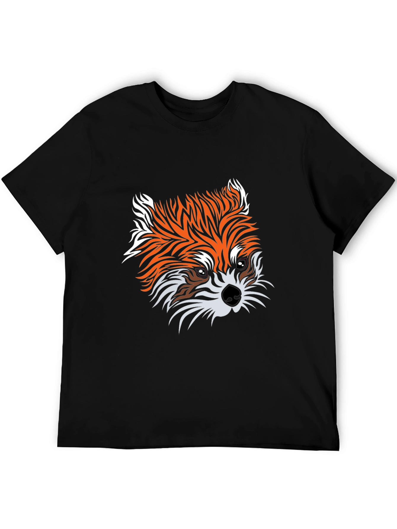 Fox Graphic Print Black Tee - Unisex