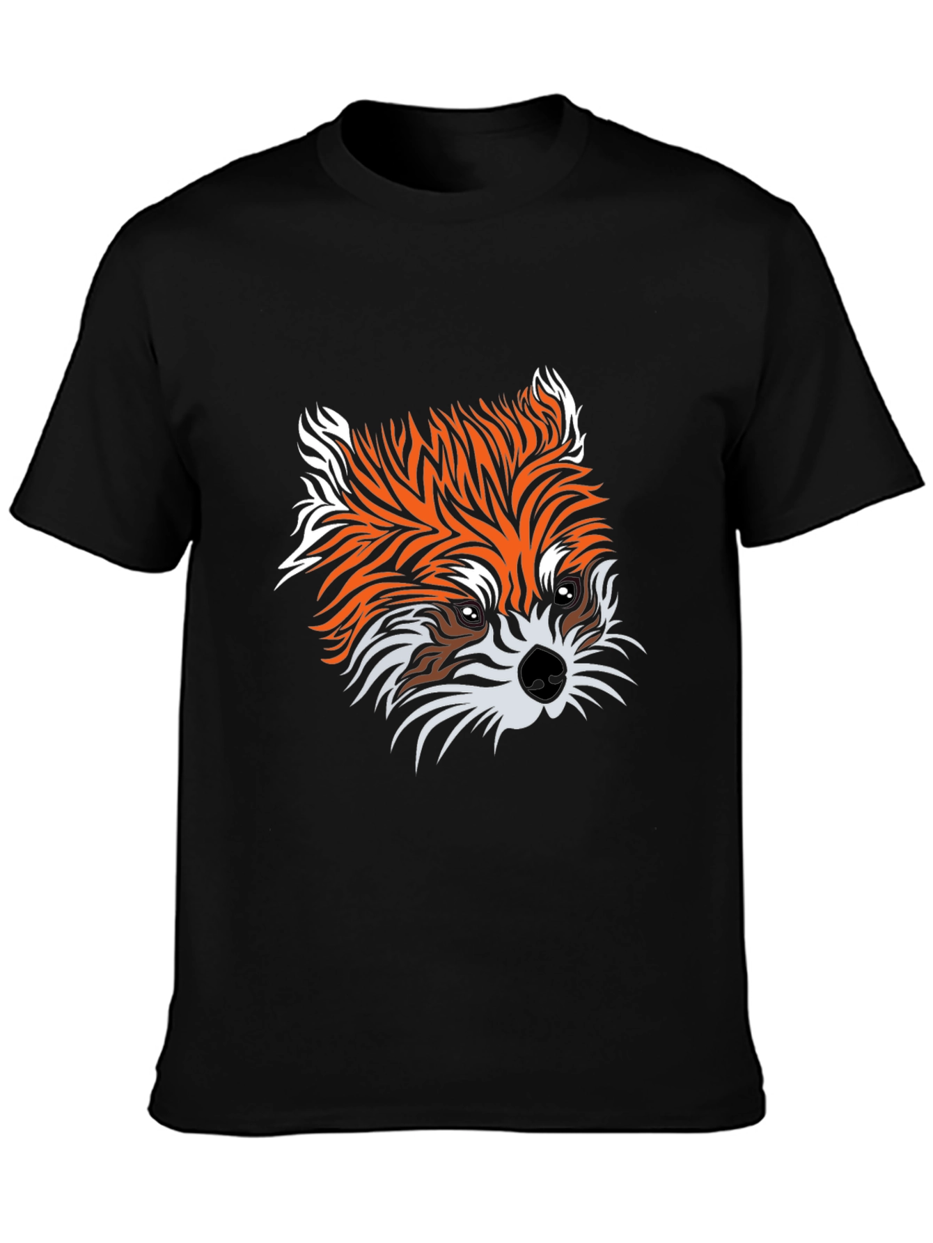Fox Graphic Print Black Tee - Unisex