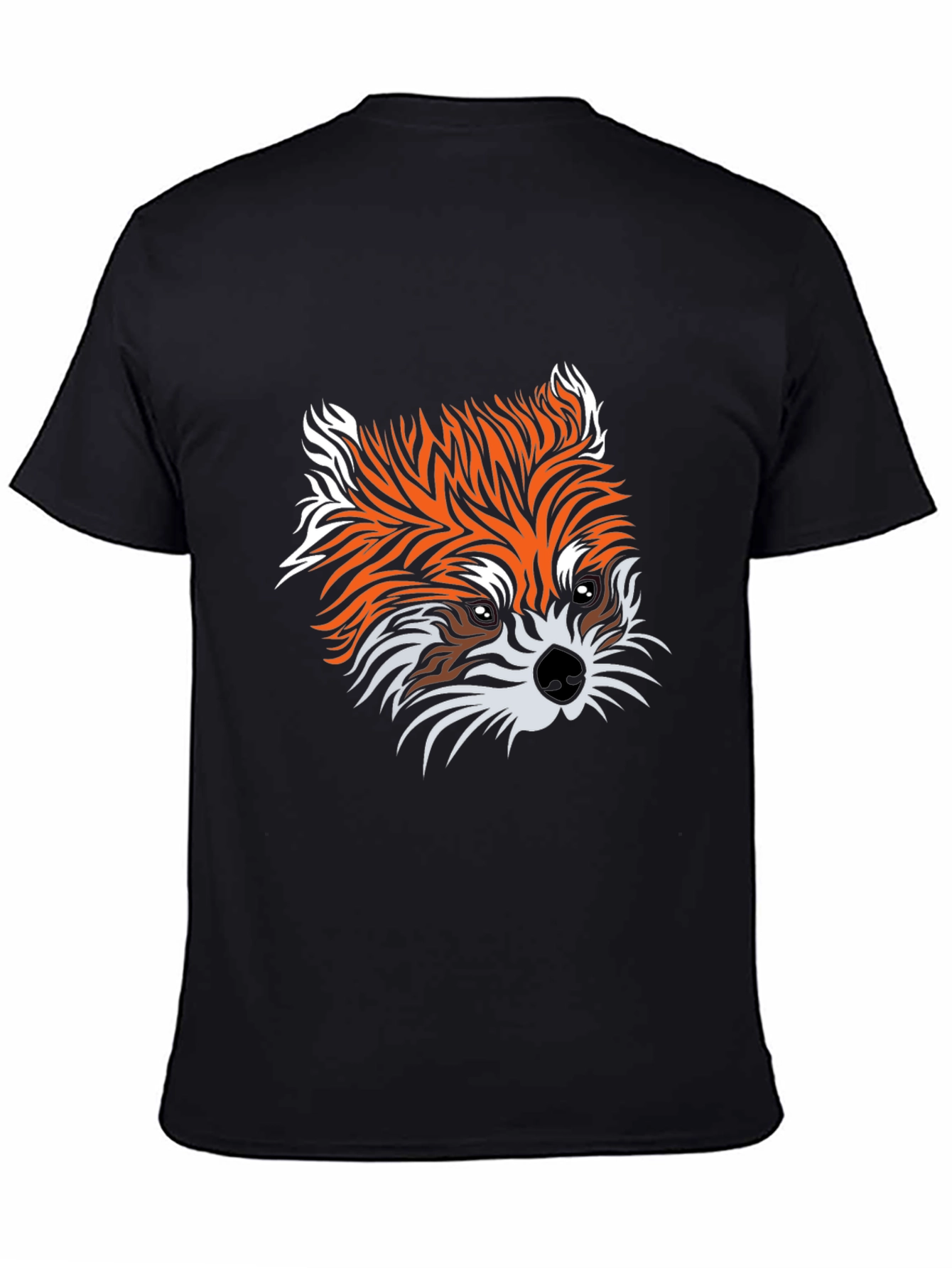 Fox Graphic Print Black Tee - Unisex