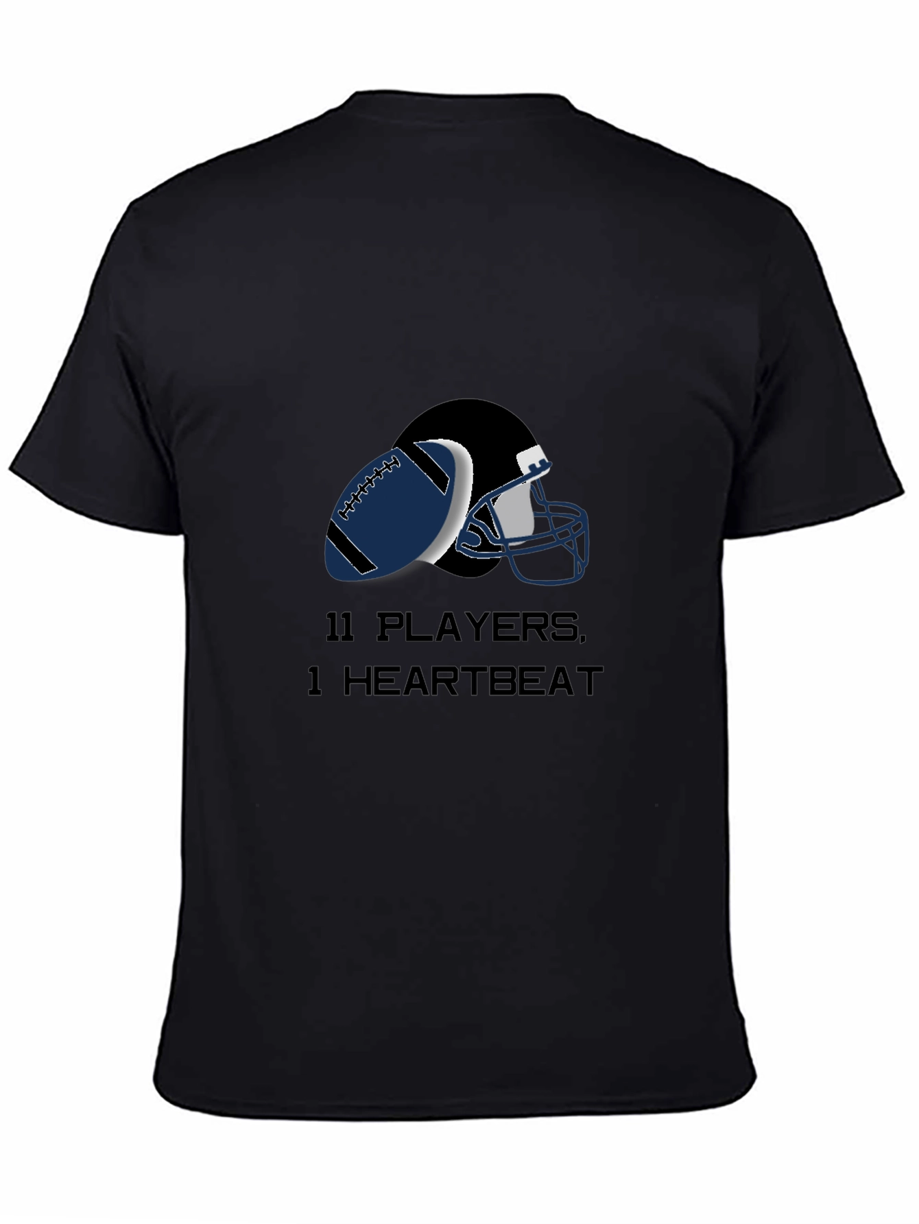 Football Player T-Shirt - 11 Players 1 Heartbeat Design