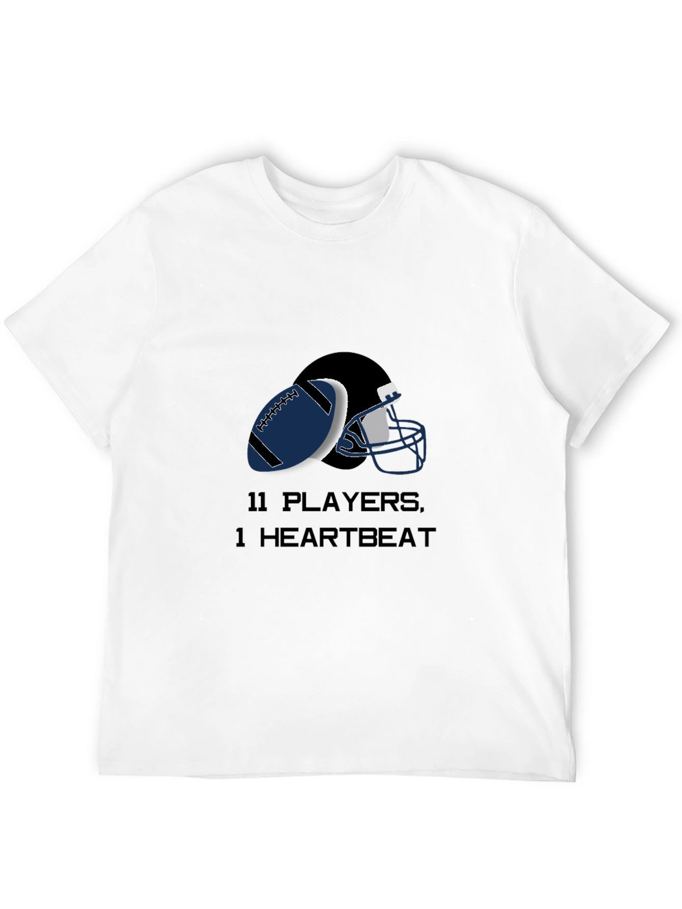 Football Player T-Shirt - 11 Players 1 Heartbeat Design