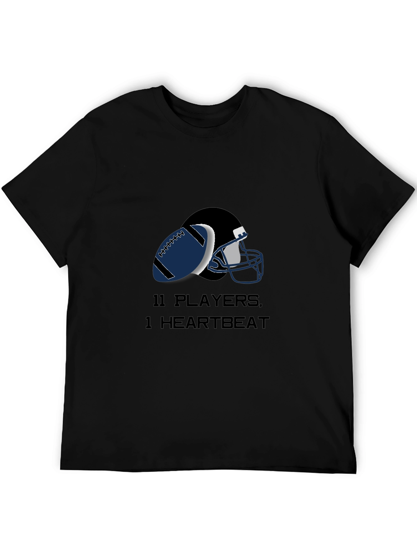 Football Player T-Shirt - 11 Players 1 Heartbeat Design