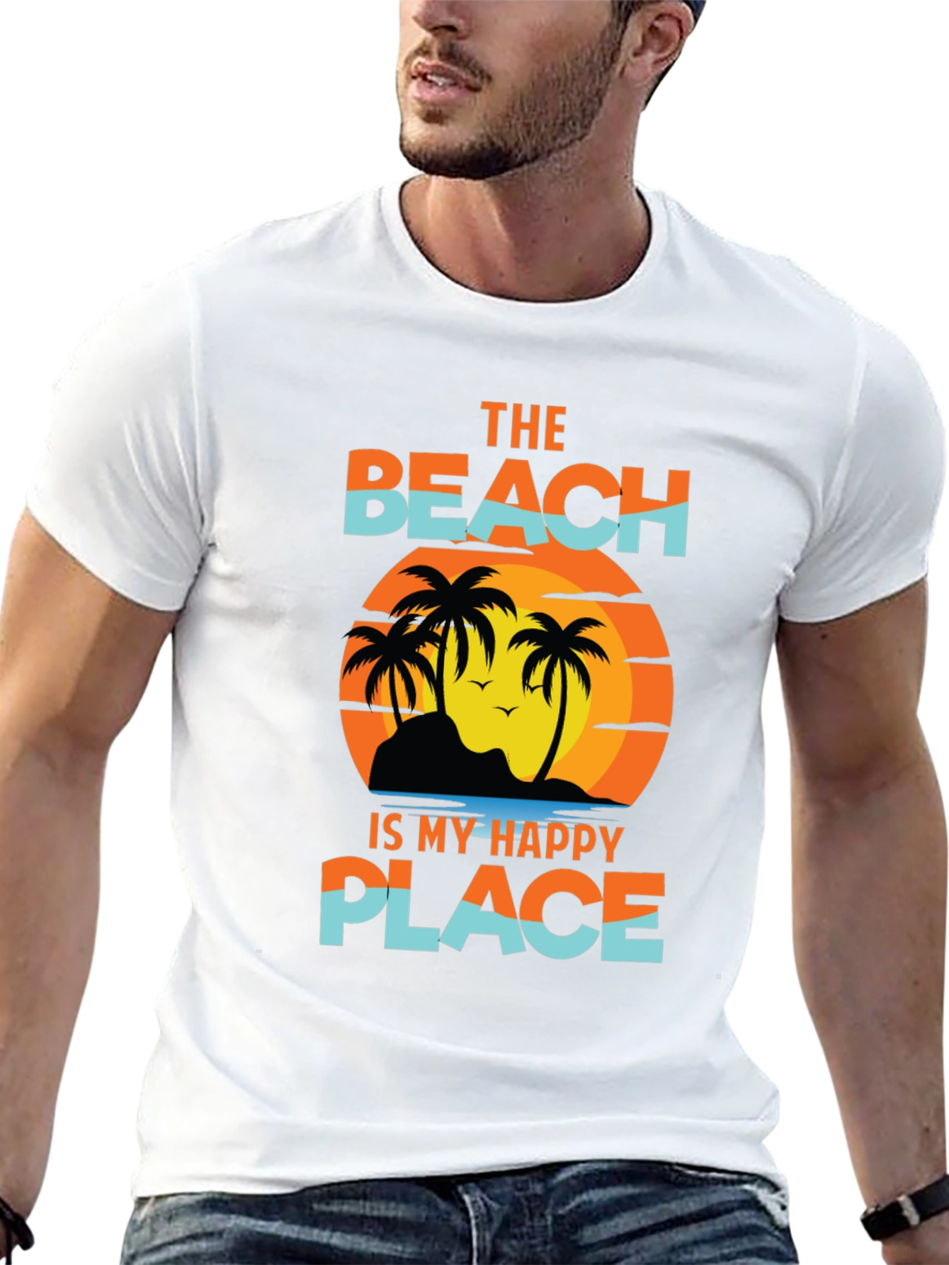 Beach is My Happy Place Graphic T-Shirt