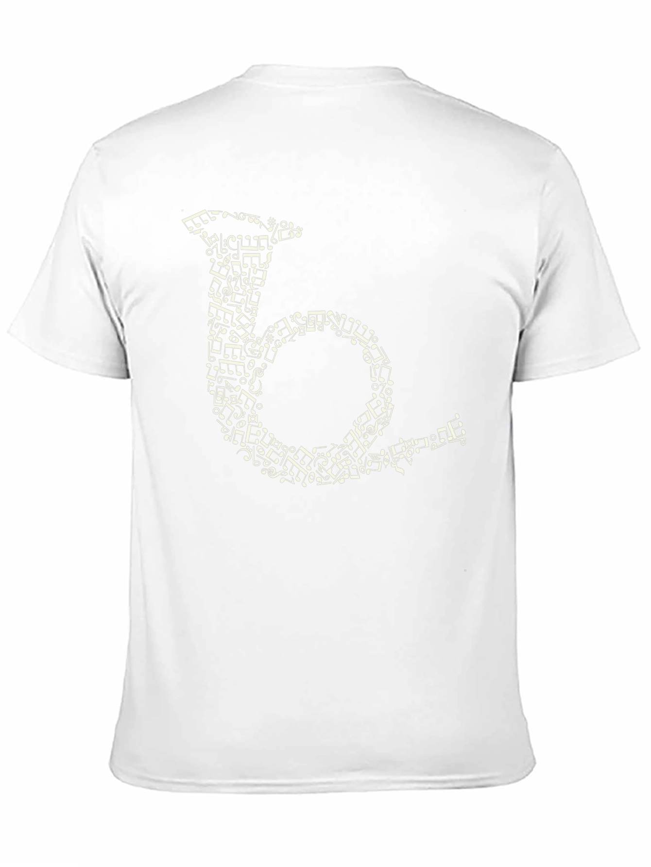 Musical Note French Horn Black T-Shirt