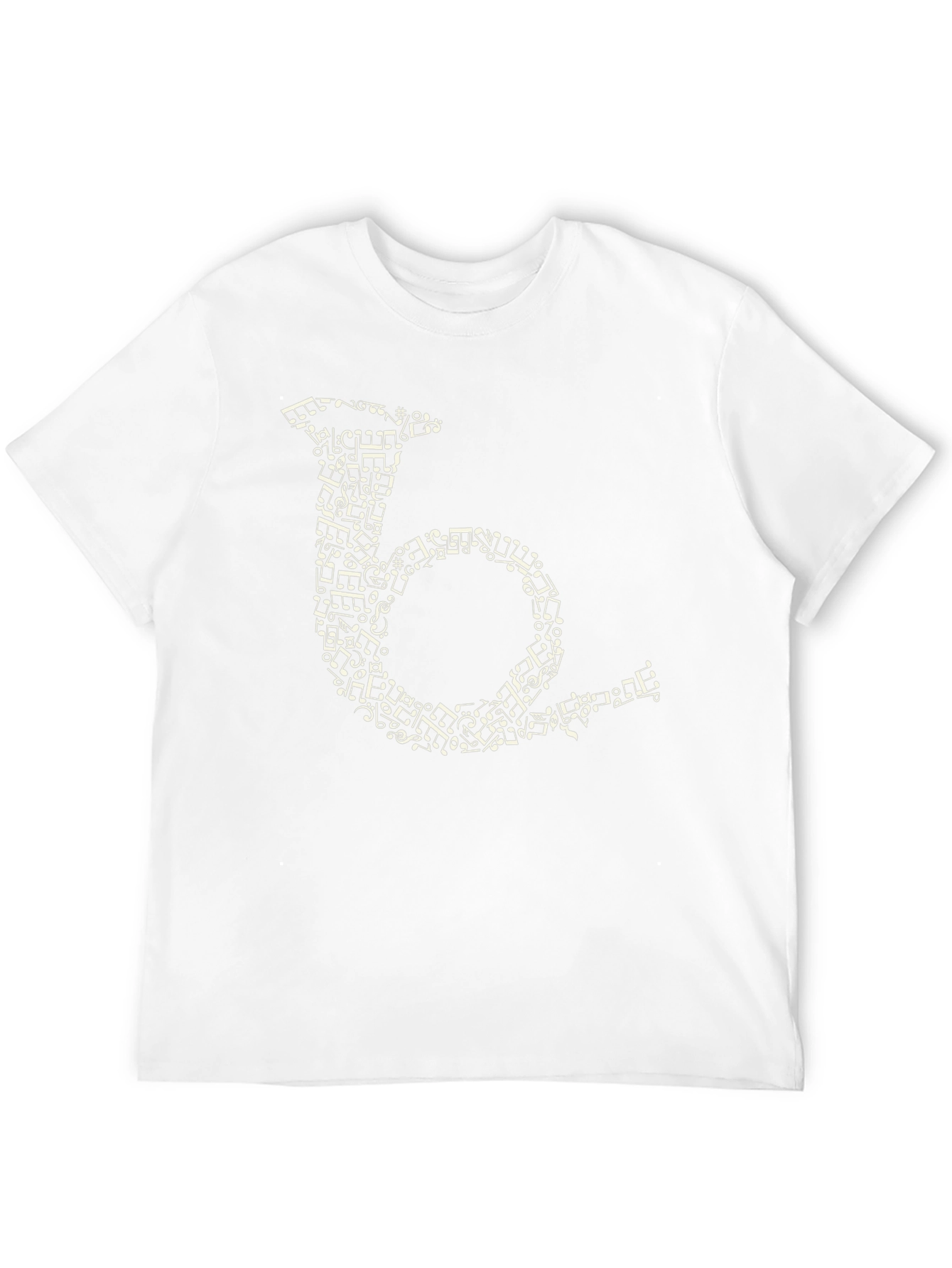 Musical Note French Horn Black T-Shirt