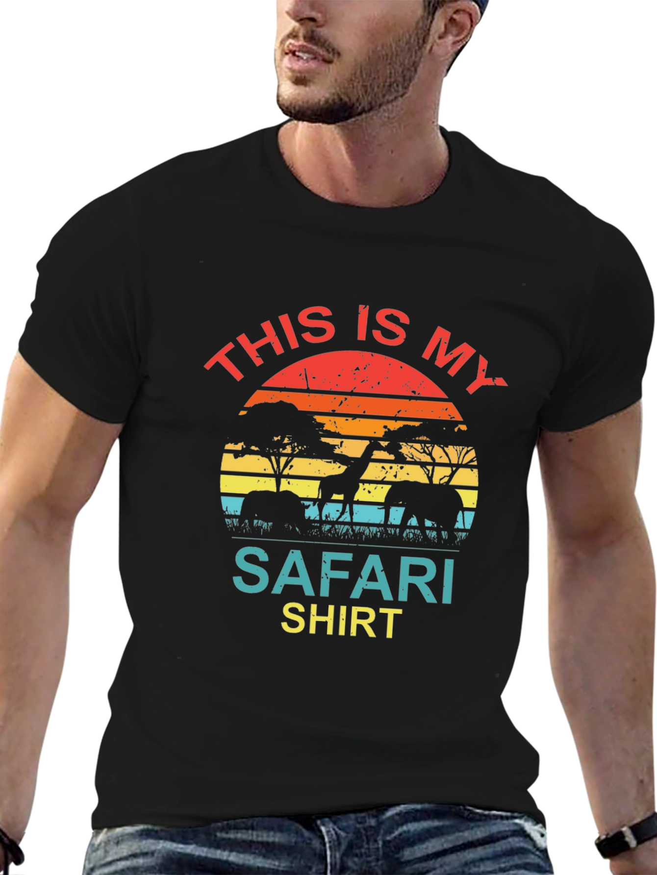 Safari Shirt - Animal Silhouette Graphic Tee