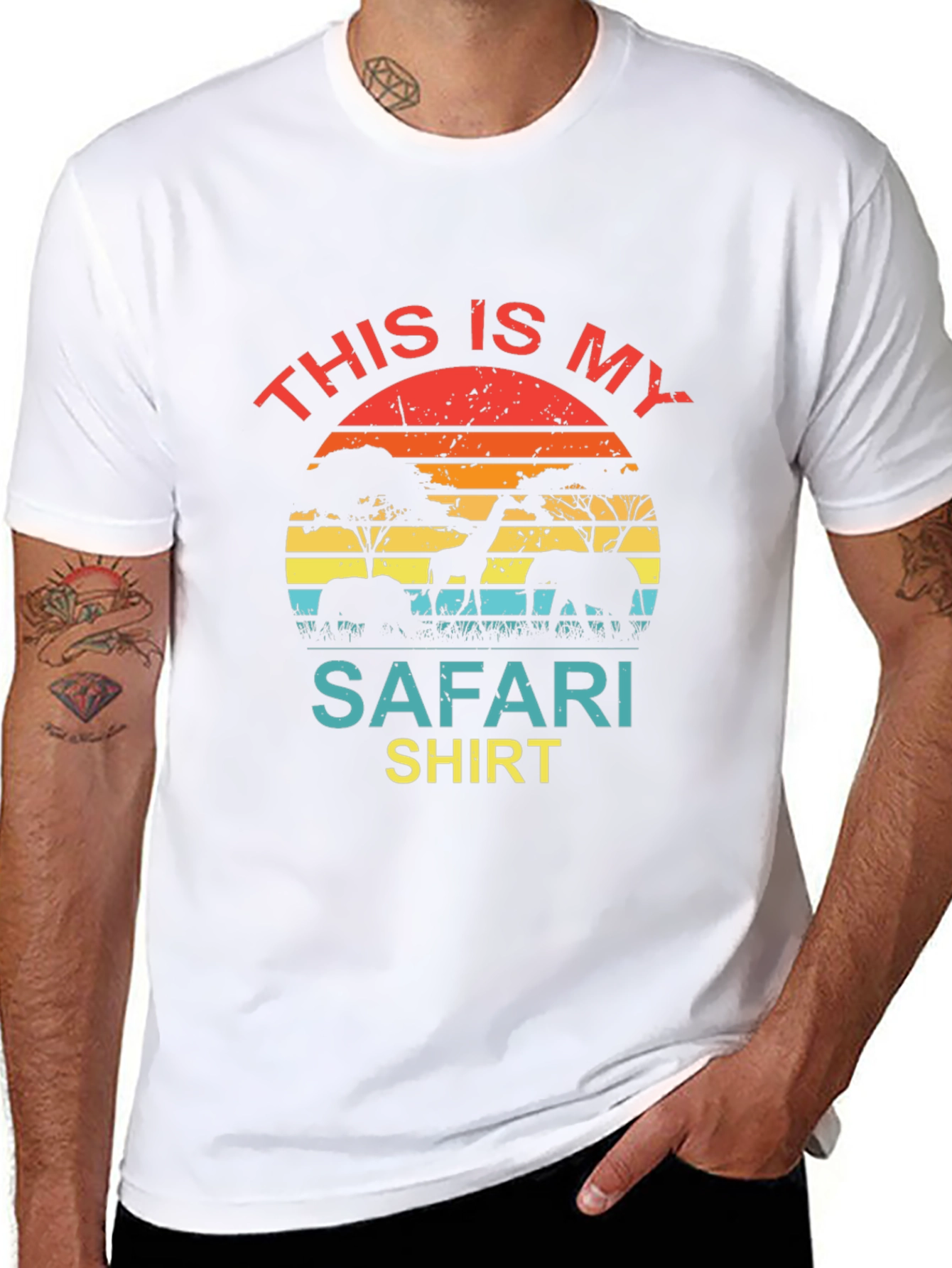 Safari Shirt - Animal Silhouette Graphic Tee